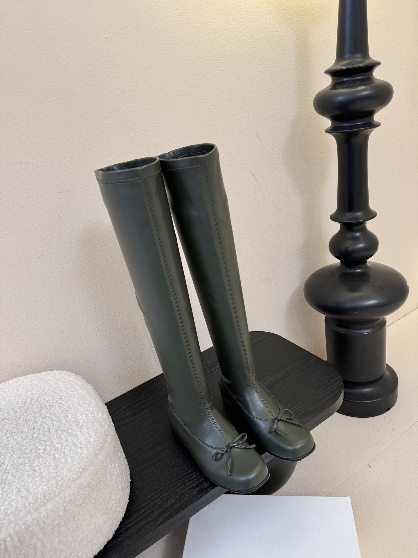 OPEN YY巨显瘦弹力长靴弹力靴的包腿效果 依旧抗打jennie同款芭蕾靴松弛感女王真的是时髦毫不费力