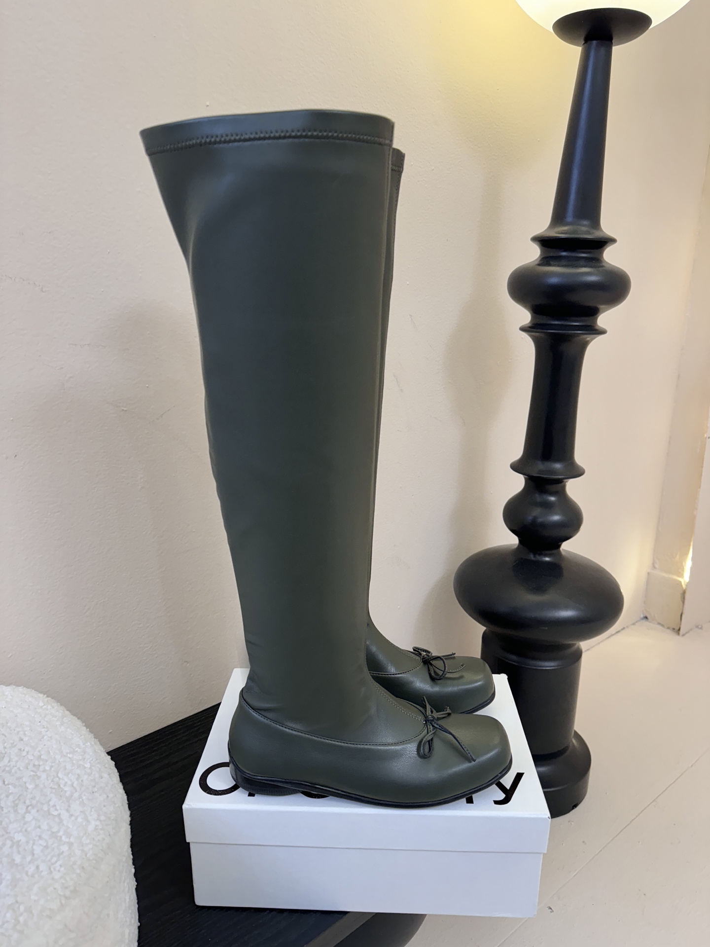 OPEN YY巨显瘦弹力长靴弹力靴的包腿效果 依旧抗打jennie同款芭蕾靴松弛感女王真的是时髦毫不费力