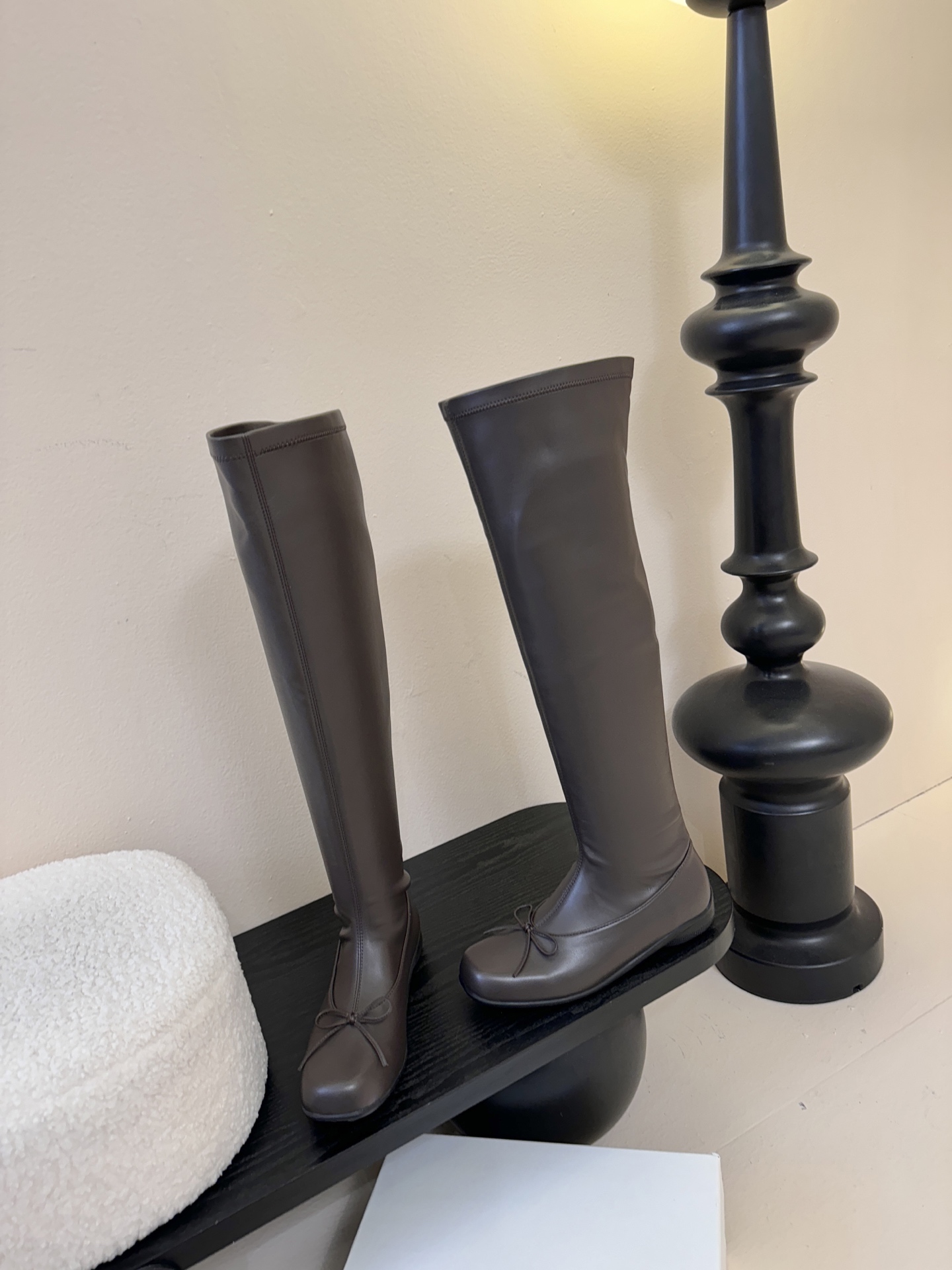 OPEN YY巨显瘦弹力长靴弹力靴的包腿效果 依旧抗打jennie同款芭蕾靴松弛感女王真的是时髦毫不费力