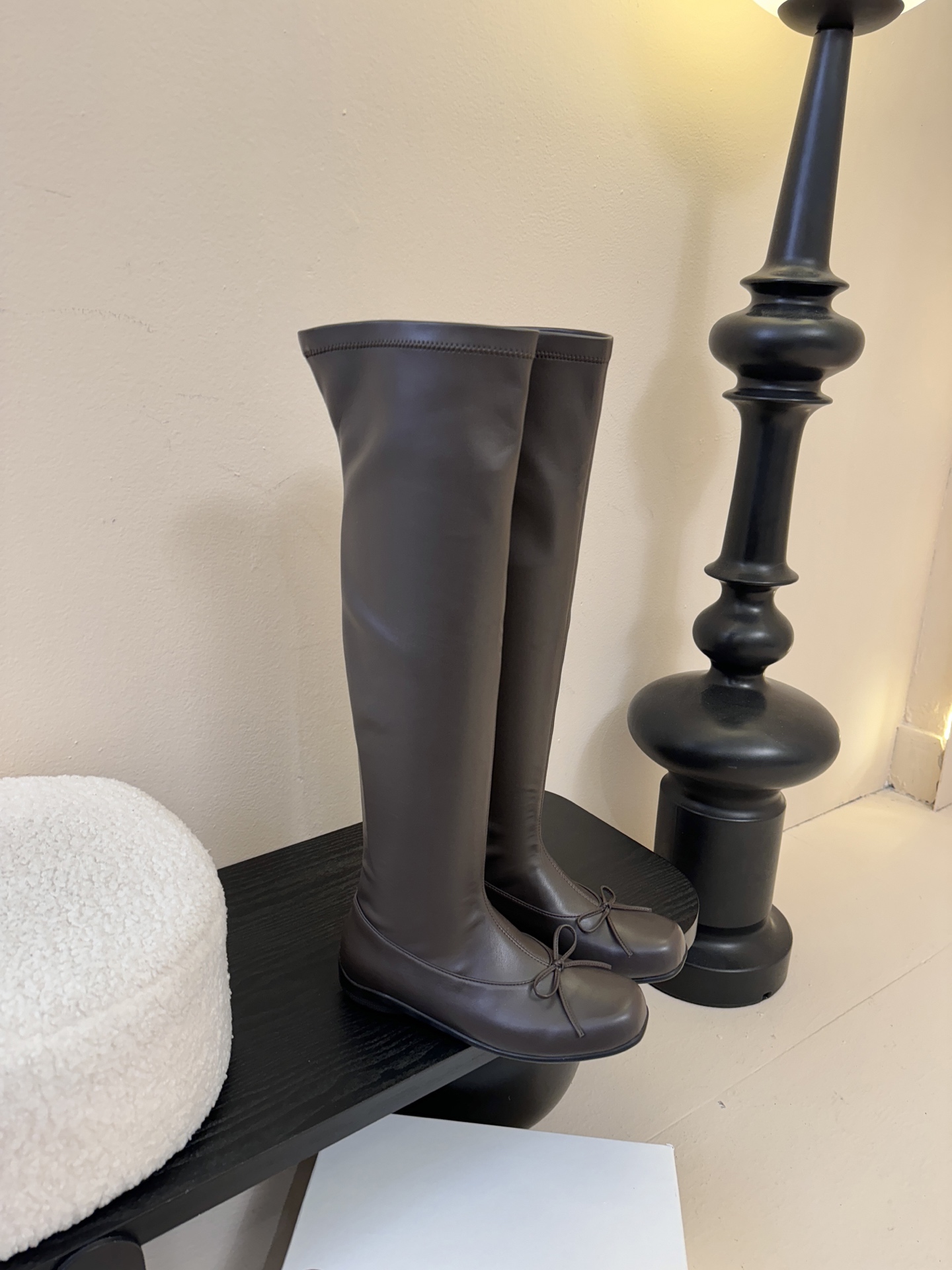 OPEN YY巨显瘦弹力长靴弹力靴的包腿效果 依旧抗打jennie同款芭蕾靴松弛感女王真的是时髦毫不费力