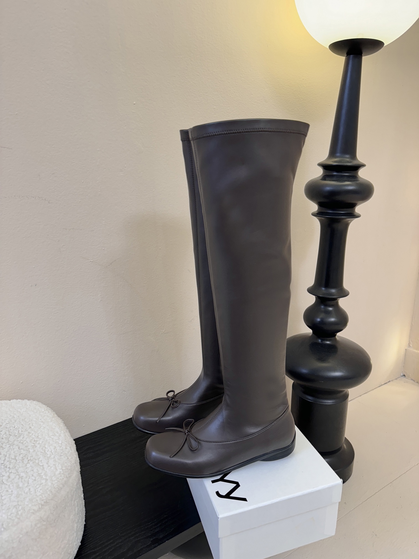 OPEN YY巨显瘦弹力长靴弹力靴的包腿效果 依旧抗打jennie同款芭蕾靴松弛感女王真的是时髦毫不费力