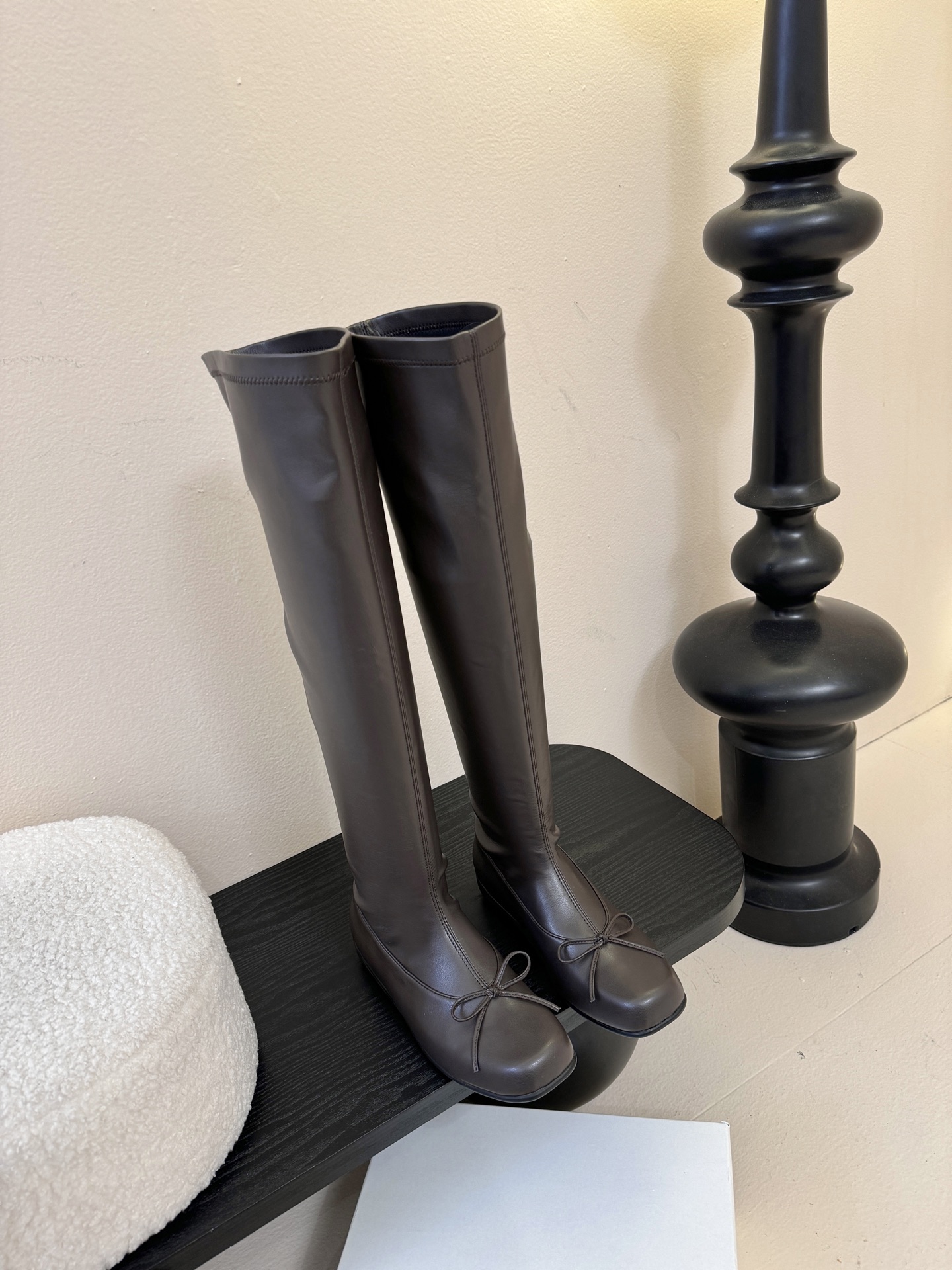 OPEN YY巨显瘦弹力长靴弹力靴的包腿效果 依旧抗打jennie同款芭蕾靴松弛感女王真的是时髦毫不费力