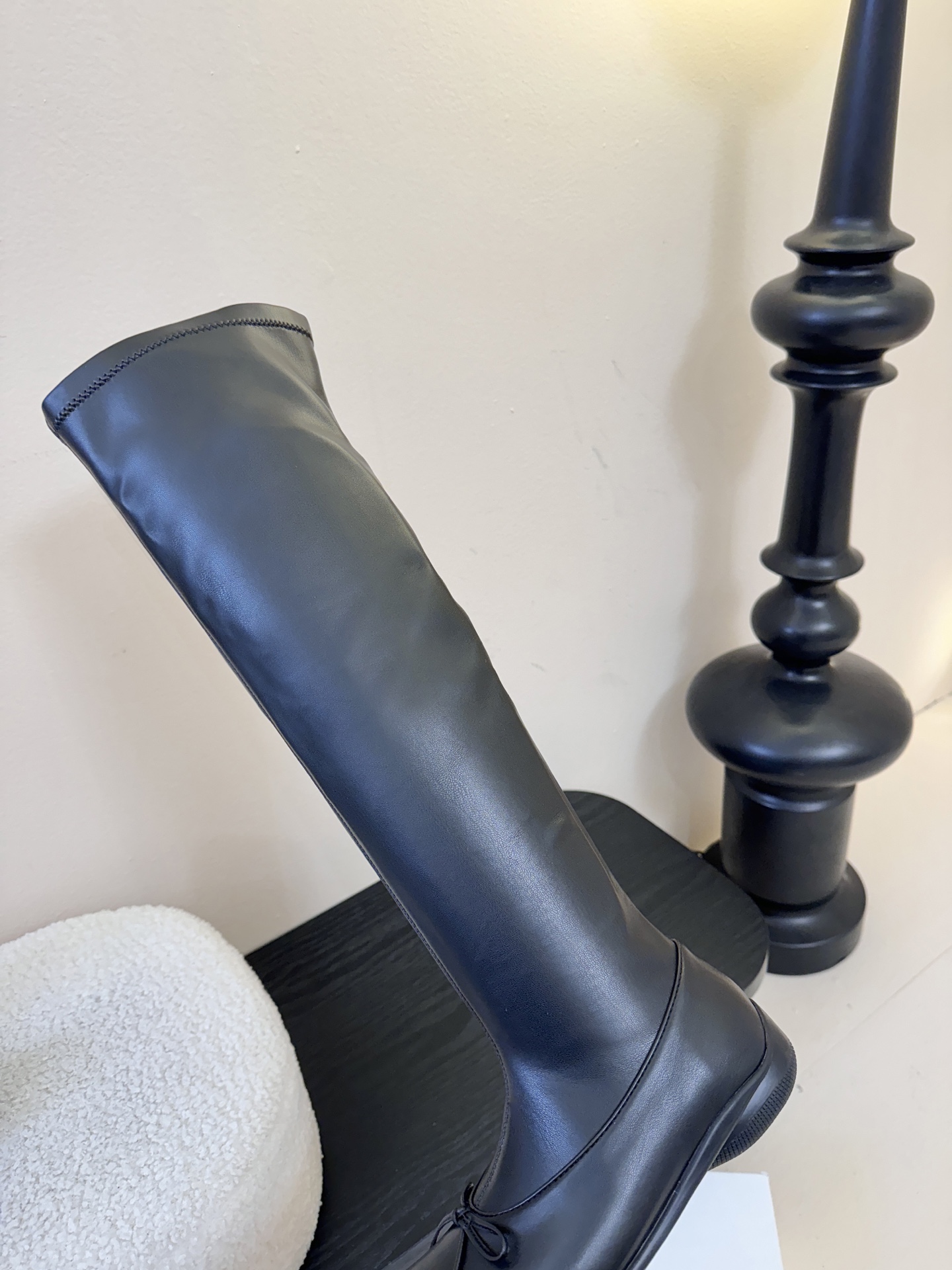 OPEN YY巨显瘦弹力长靴弹力靴的包腿效果 依旧抗打jennie同款芭蕾靴松弛感女王真的是时髦毫不费力