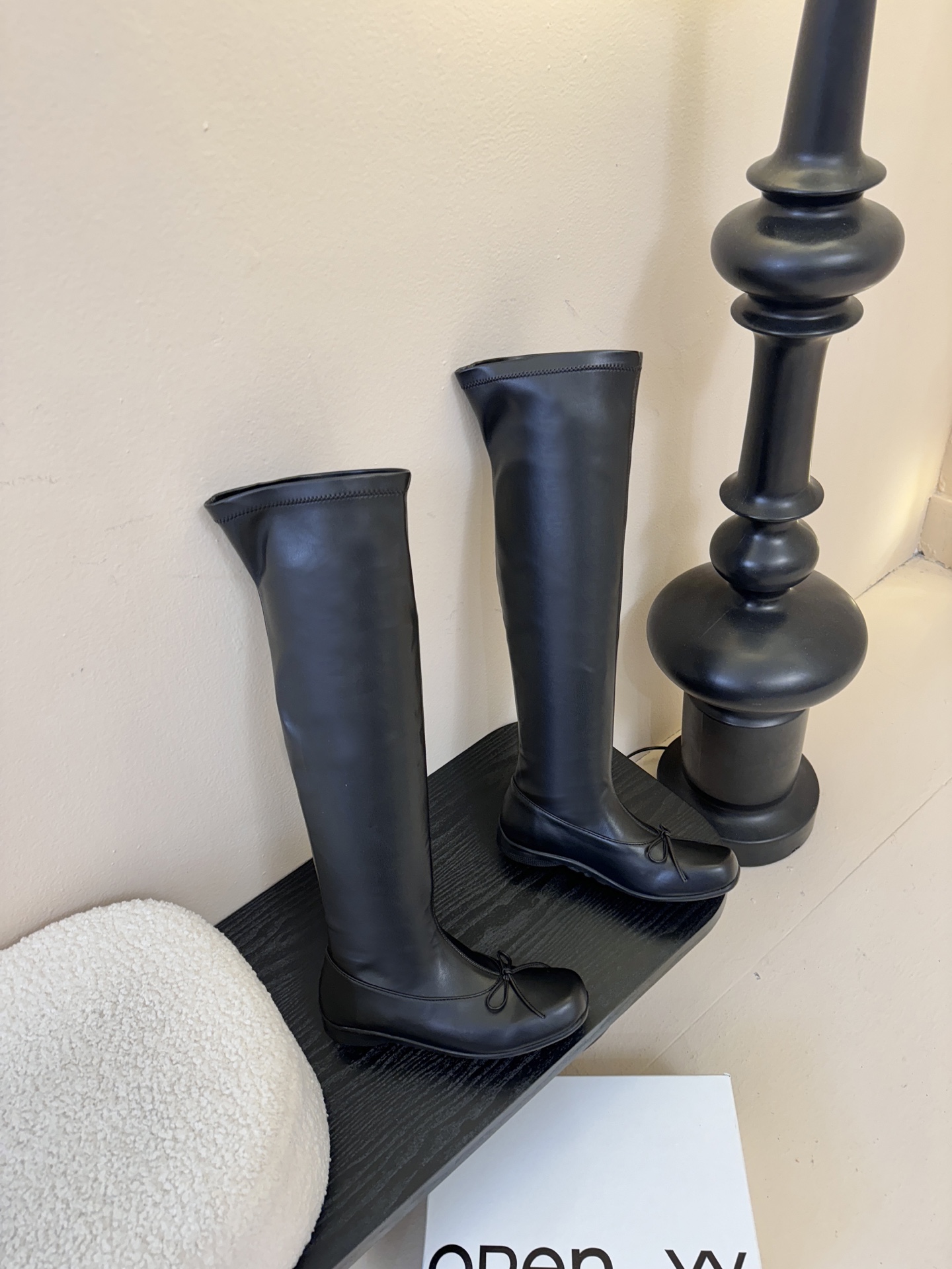 OPEN YY巨显瘦弹力长靴弹力靴的包腿效果 依旧抗打jennie同款芭蕾靴松弛感女王真的是时髦毫不费力