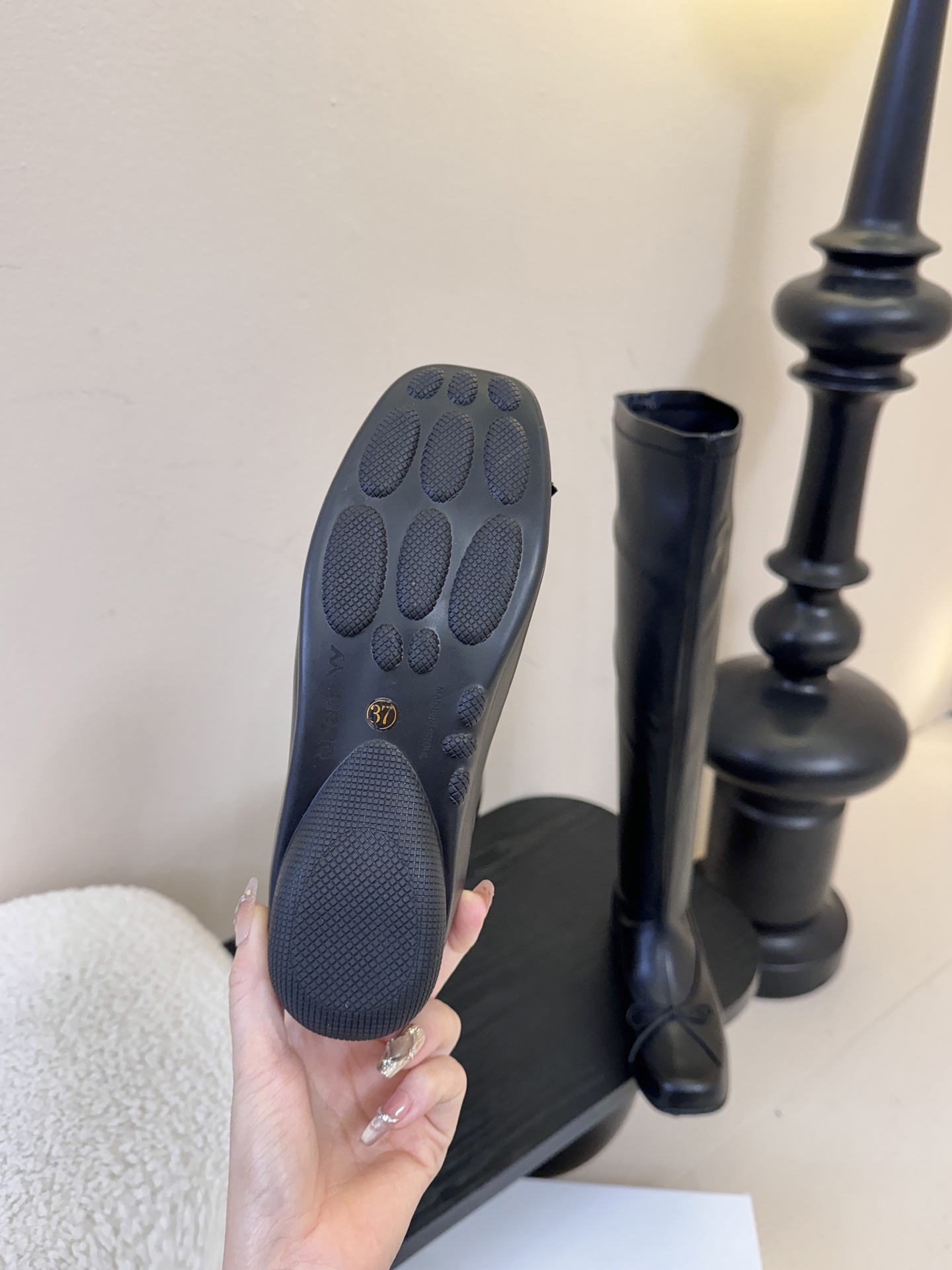 OPEN YY巨显瘦弹力长靴弹力靴的包腿效果 依旧抗打jennie同款芭蕾靴松弛感女王真的是时髦毫不费力