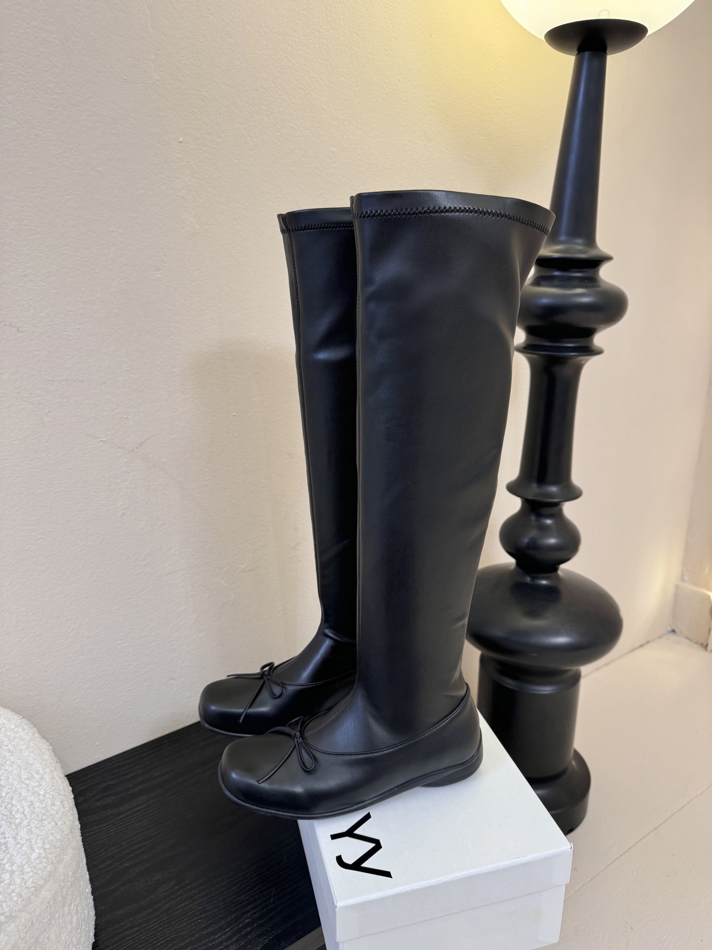 OPEN YY巨显瘦弹力长靴弹力靴的包腿效果 依旧抗打jennie同款芭蕾靴松弛感女王真的是时髦毫不费力