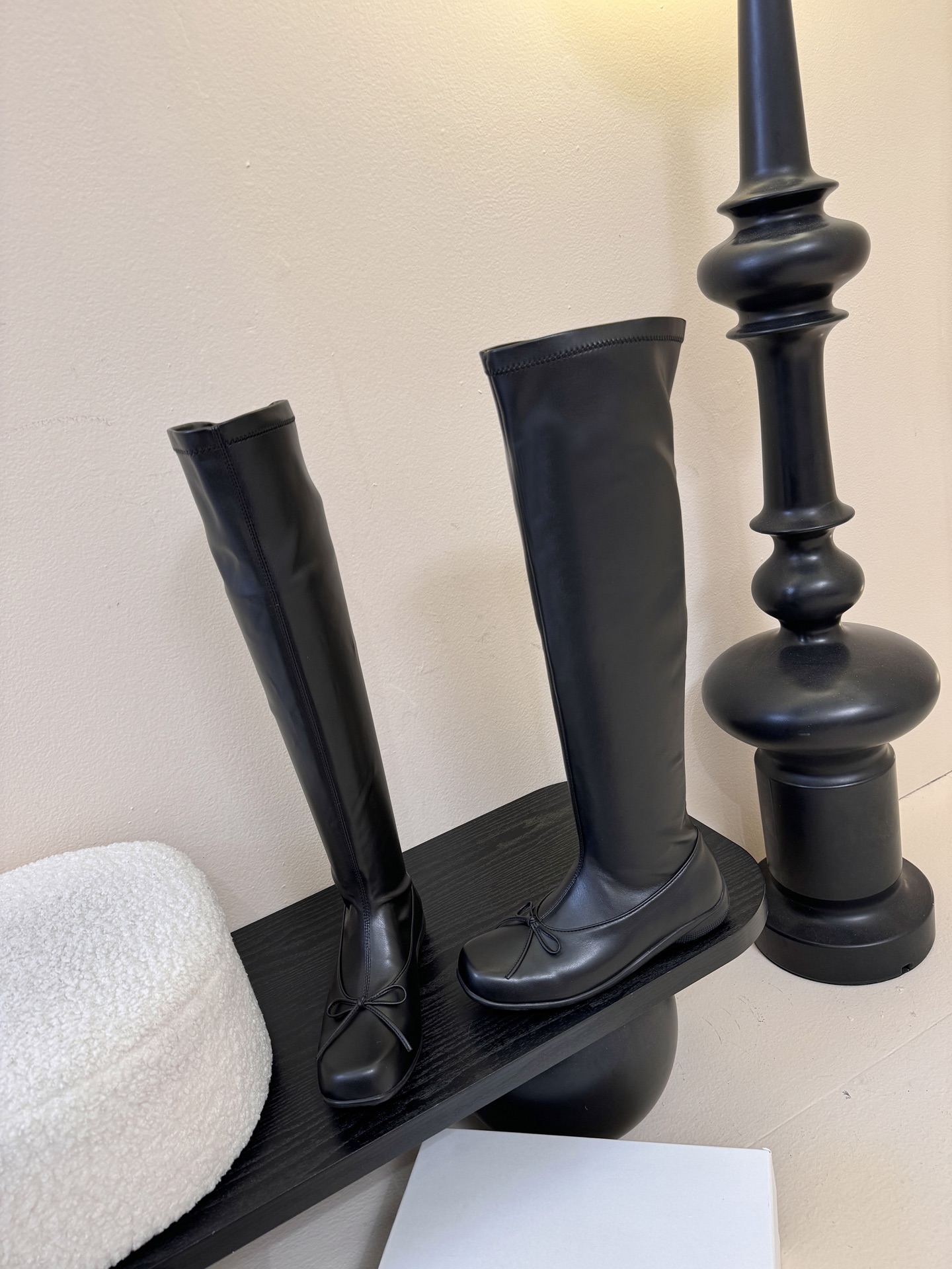 OPEN YY巨显瘦弹力长靴弹力靴的包腿效果 依旧抗打jennie同款芭蕾靴松弛感女王真的是时髦毫不费力