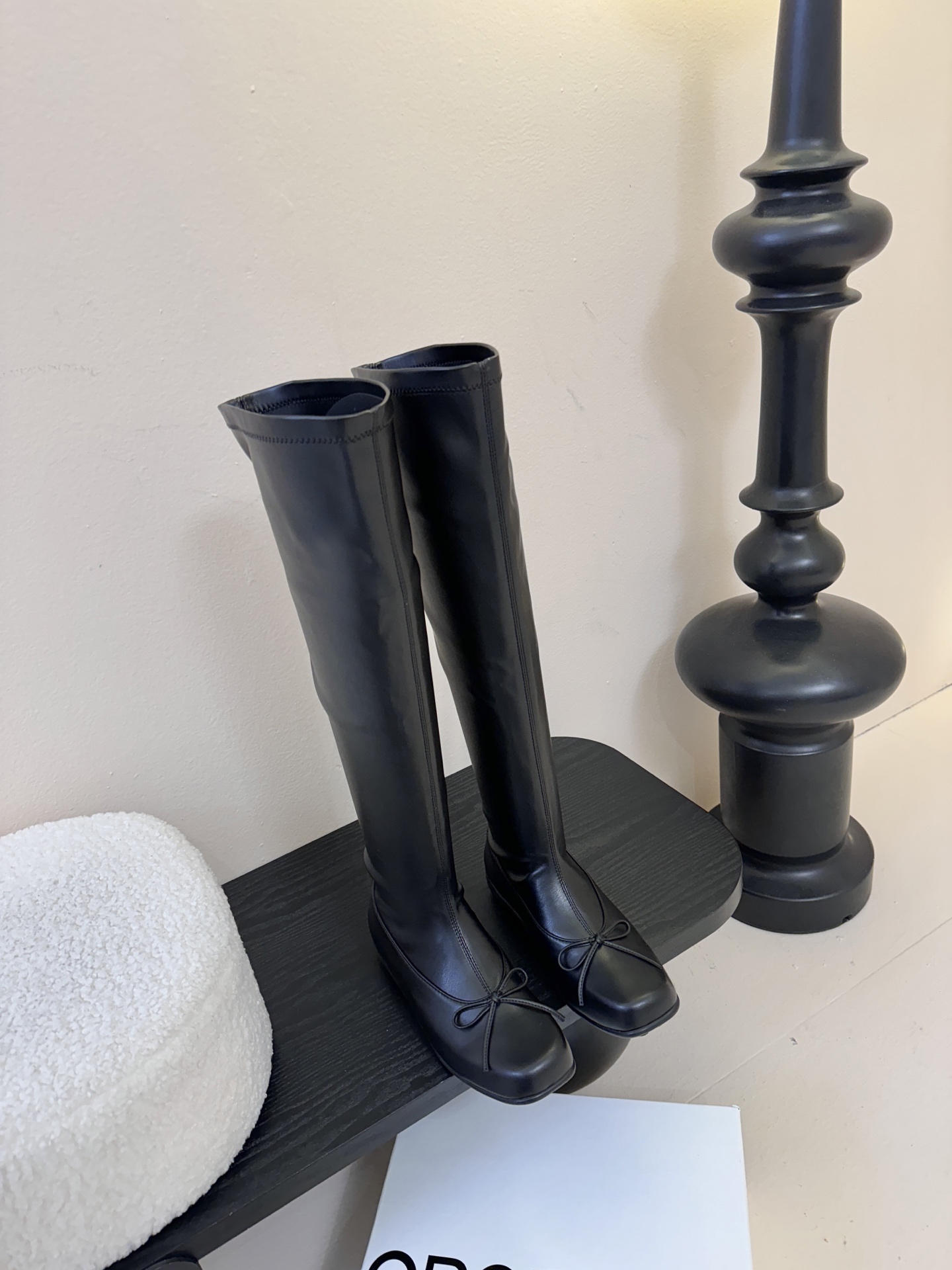 OPEN YY巨显瘦弹力长靴弹力靴的包腿效果 依旧抗打jennie同款芭蕾靴松弛感女王真的是时髦毫不费力