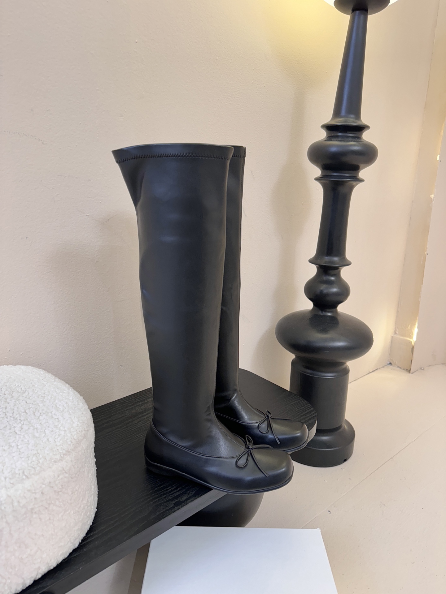 OPEN YY巨显瘦弹力长靴弹力靴的包腿效果 依旧抗打jennie同款芭蕾靴松弛感女王真的是时髦毫不费力