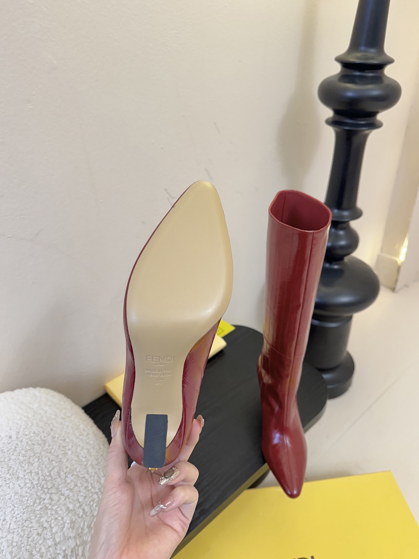 FENDI芬迪 25新切尔西骑士靴YYDS→_→FD又出美靴啦 经典FF老花高级特殊压印 开模原版分体五