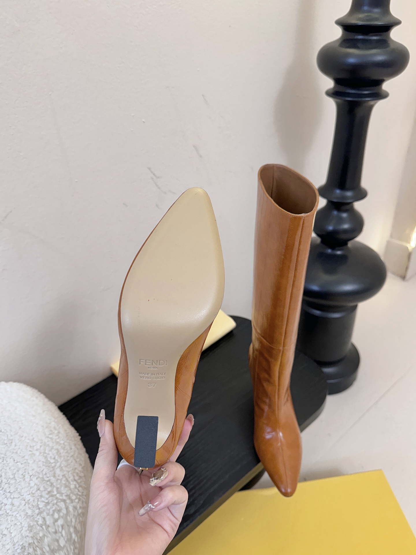 FENDI芬迪 25新切尔西骑士靴YYDS→_→FD又出美靴啦 经典FF老花高级特殊压印 开模原版分体五