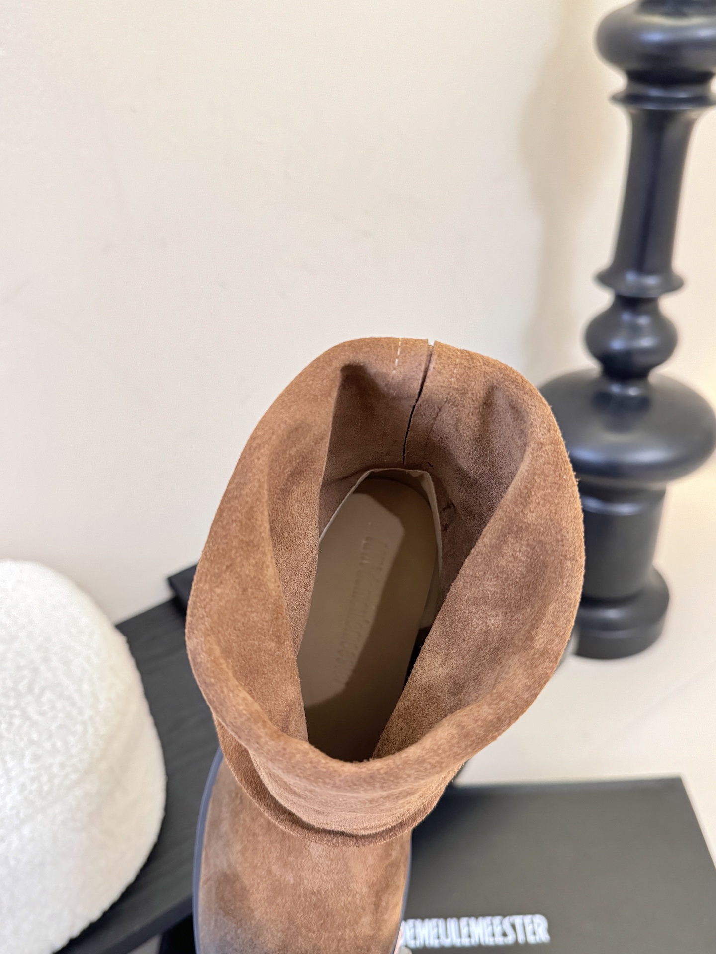 ANNAnn Demeulemeester 饰扣袢可拆设计及膝靴DEMEULEMEESTE😍秋冬系列款骑