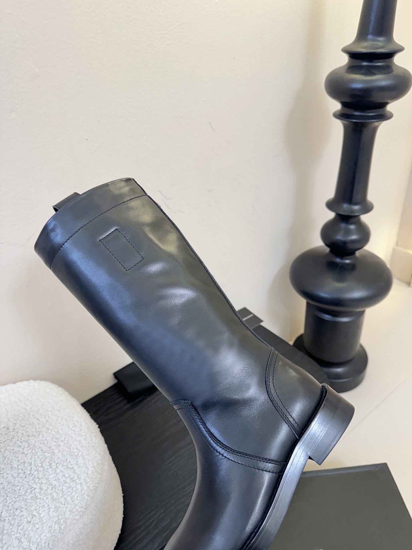 Ann Demeulemeester 饰扣袢可拆设计及膝靴DEMEULEMEESTE😍秋冬系列款骑士靴长