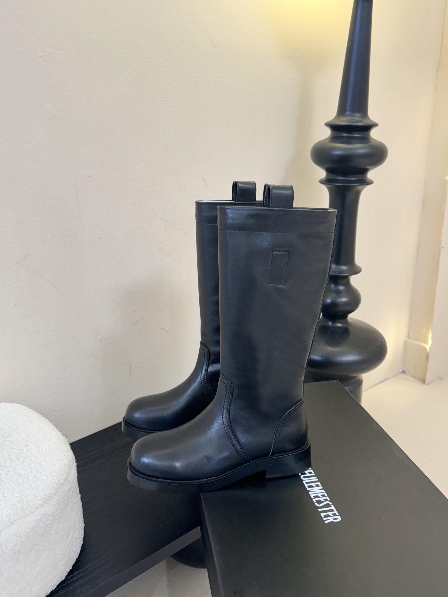 Ann Demeulemeester 饰扣袢可拆设计及膝靴DEMEULEMEESTE😍秋冬系列款骑士靴长