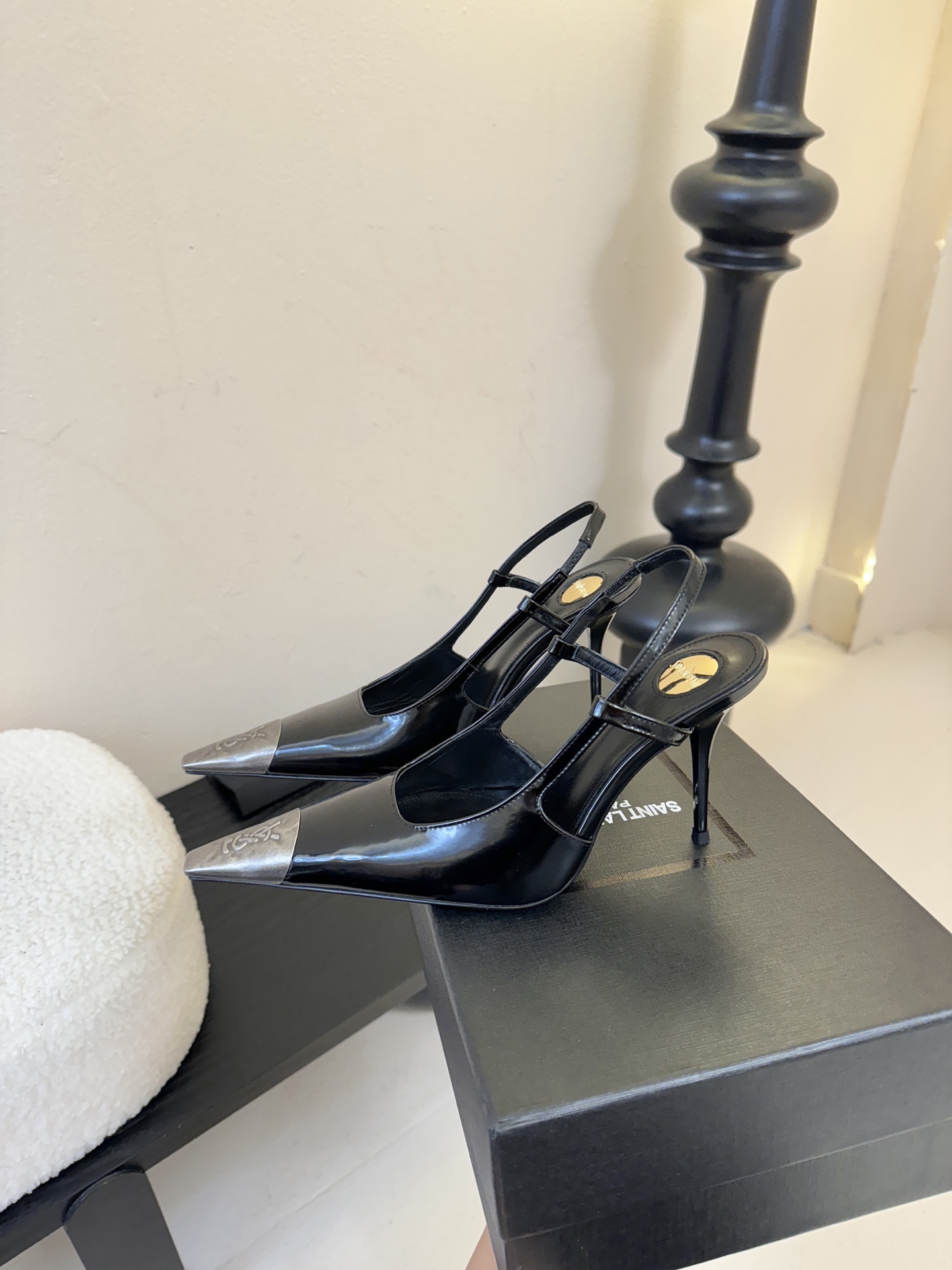 Saint Laurent / 圣罗兰Lee金属钻链条尖头高跟鞋YSL姐姐的美丽尤物高跟鞋 又是人间圣罗