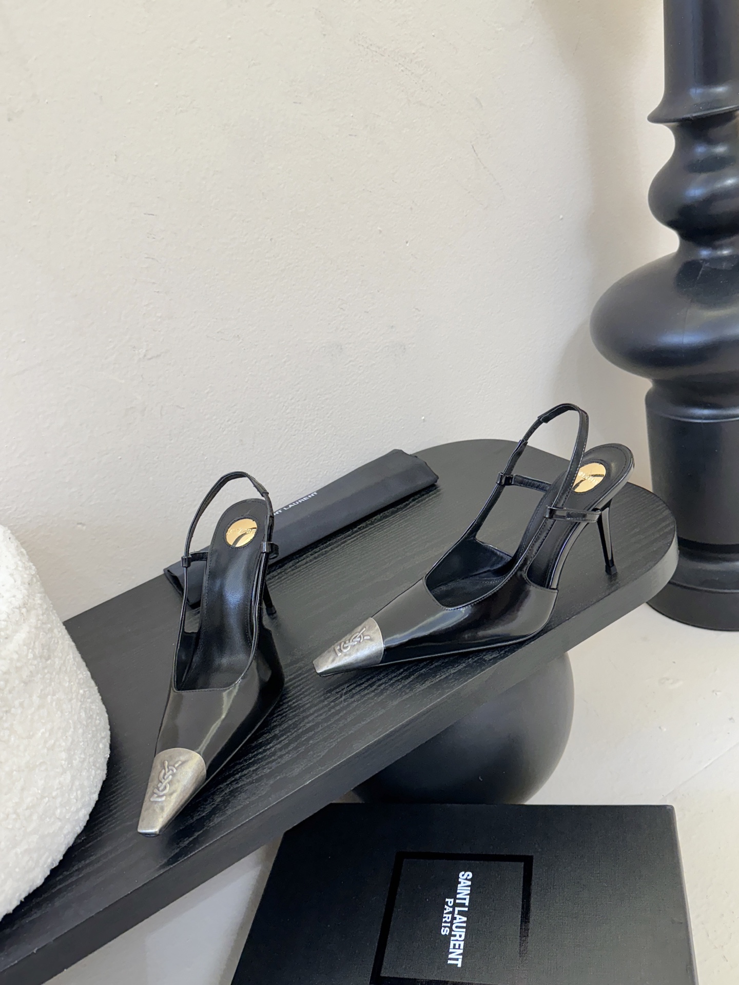 Saint Laurent / 圣罗兰Lee金属钻链条尖头高跟鞋YSL姐姐的美丽尤物高跟鞋 又是人间圣罗