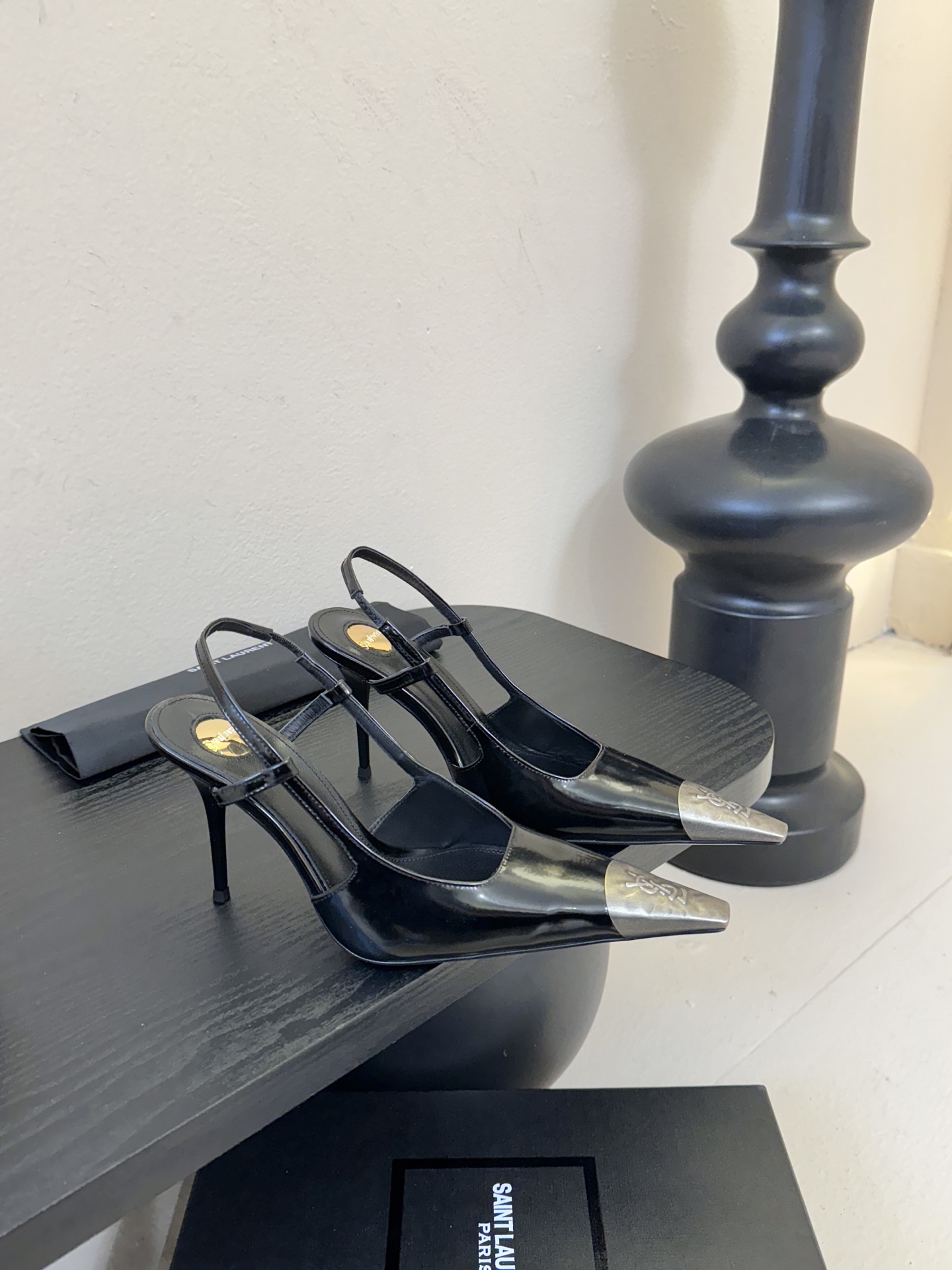 Saint Laurent / 圣罗兰Lee金属钻链条尖头高跟鞋YSL姐姐的美丽尤物高跟鞋 又是人间圣罗