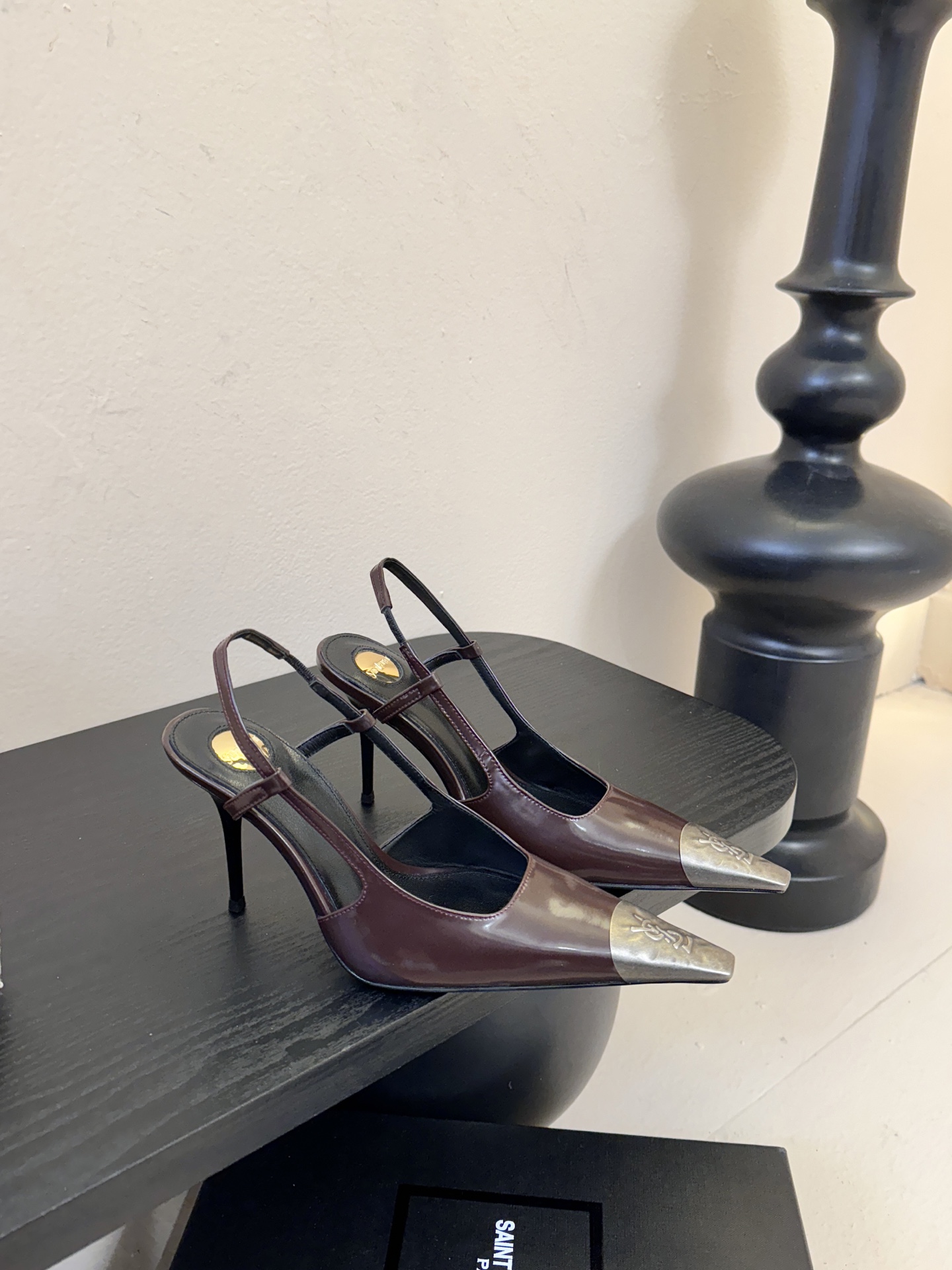 Saint Laurent / 圣罗兰Lee金属钻链条尖头高跟鞋YSL姐姐的美丽尤物高跟鞋 又是人间圣罗