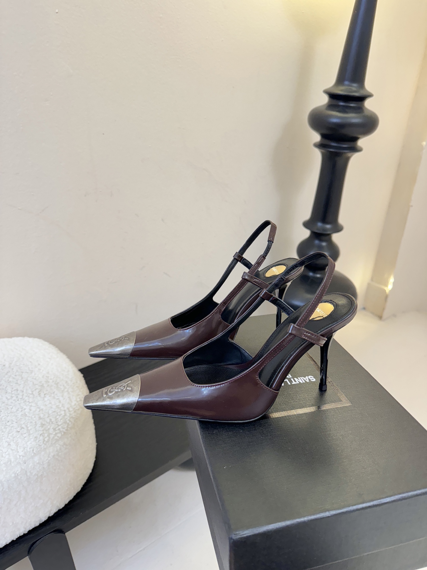 Saint Laurent / 圣罗兰Lee金属钻链条尖头高跟鞋YSL姐姐的美丽尤物高跟鞋 又是人间圣罗