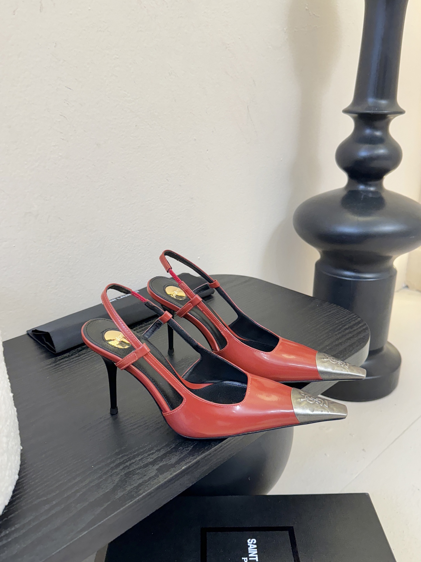 Saint Laurent / 圣罗兰Lee金属钻链条尖头高跟鞋YSL姐姐的美丽尤物高跟鞋 又是人间圣罗