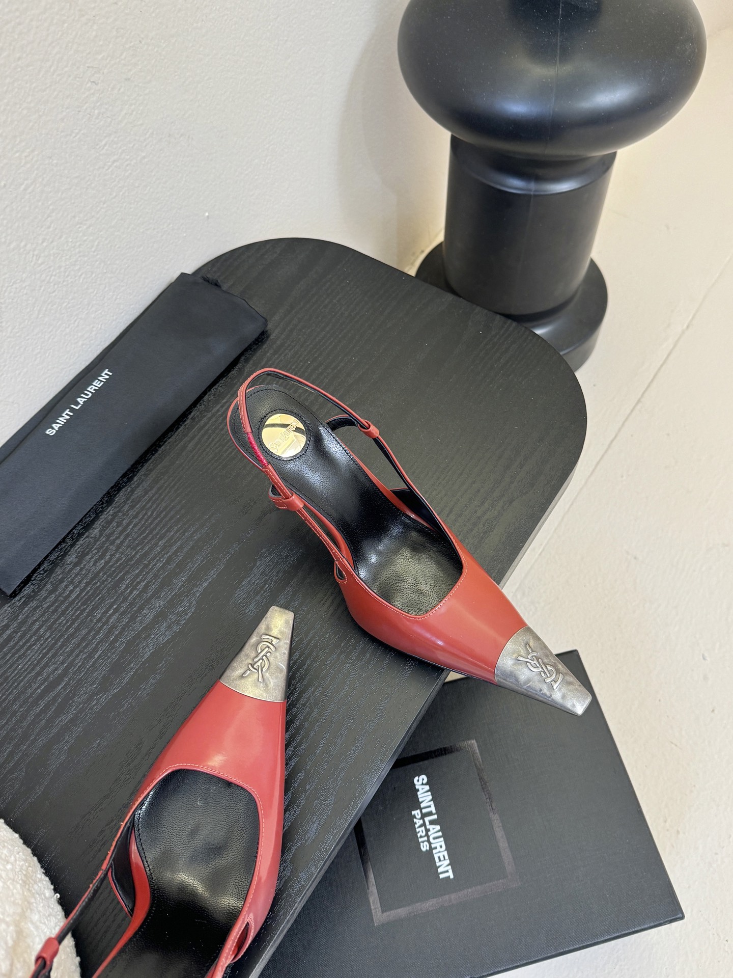 Saint Laurent / 圣罗兰Lee金属钻链条尖头高跟鞋YSL姐姐的美丽尤物高跟鞋 又是人间圣罗