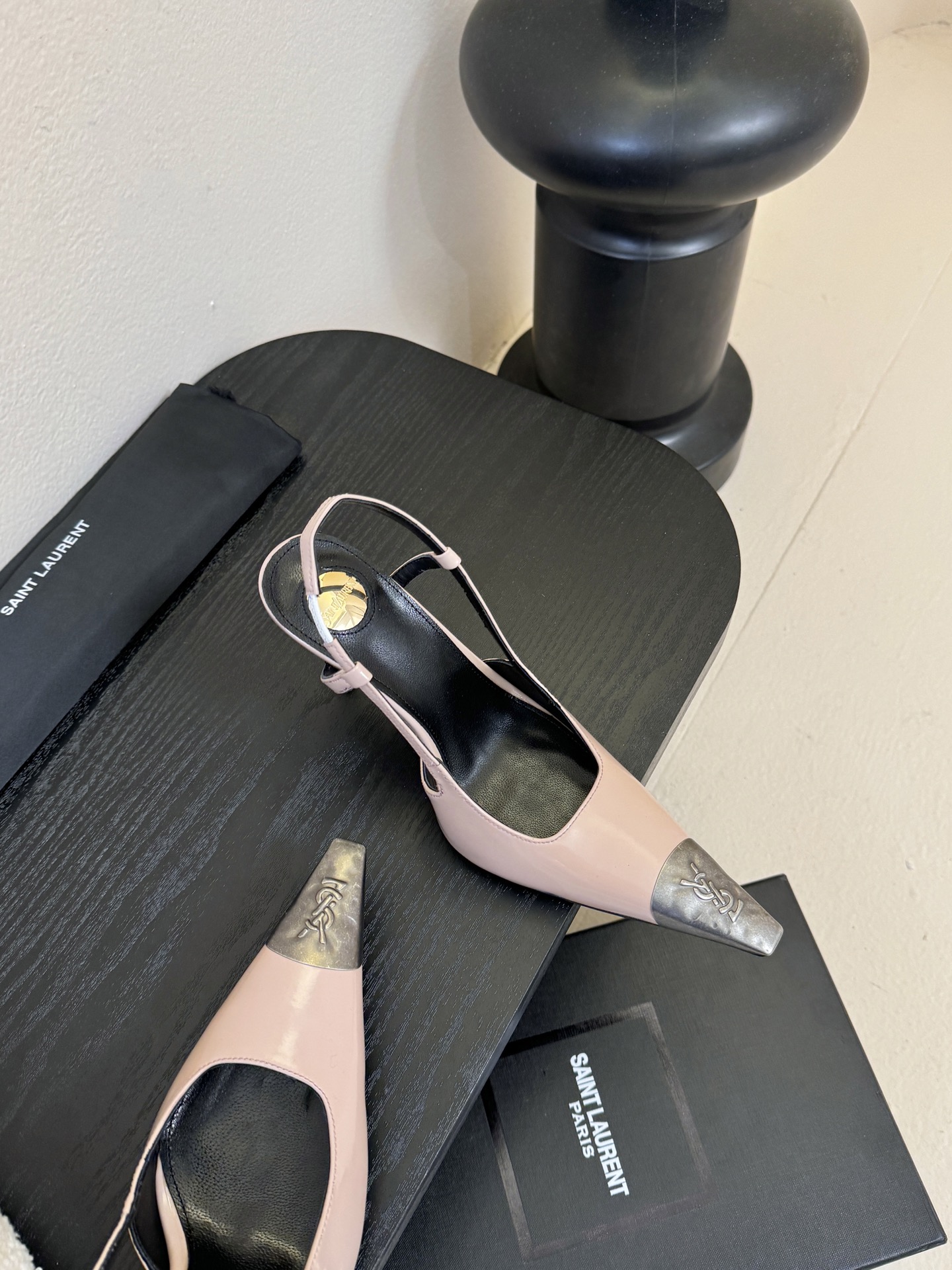 Saint Laurent / 圣罗兰Lee金属钻链条尖头高跟鞋YSL姐姐的美丽尤物高跟鞋 又是人间圣罗