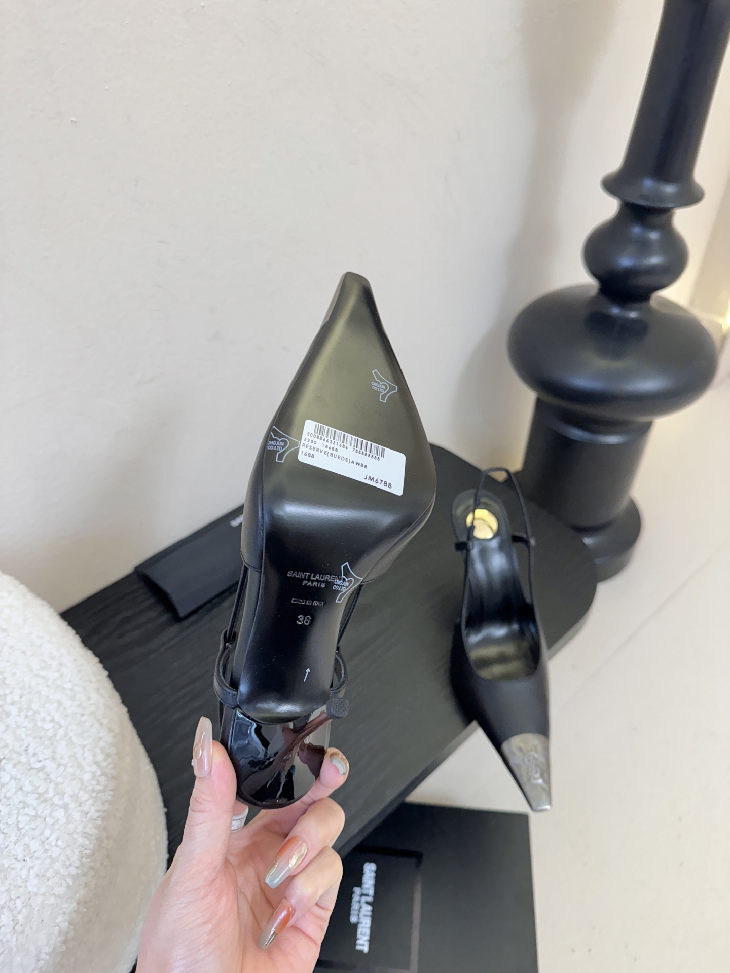 Saint Laurent / 圣罗兰Lee金属钻链条尖头高跟鞋YSL姐姐的美丽尤物高跟鞋 又是人间圣罗