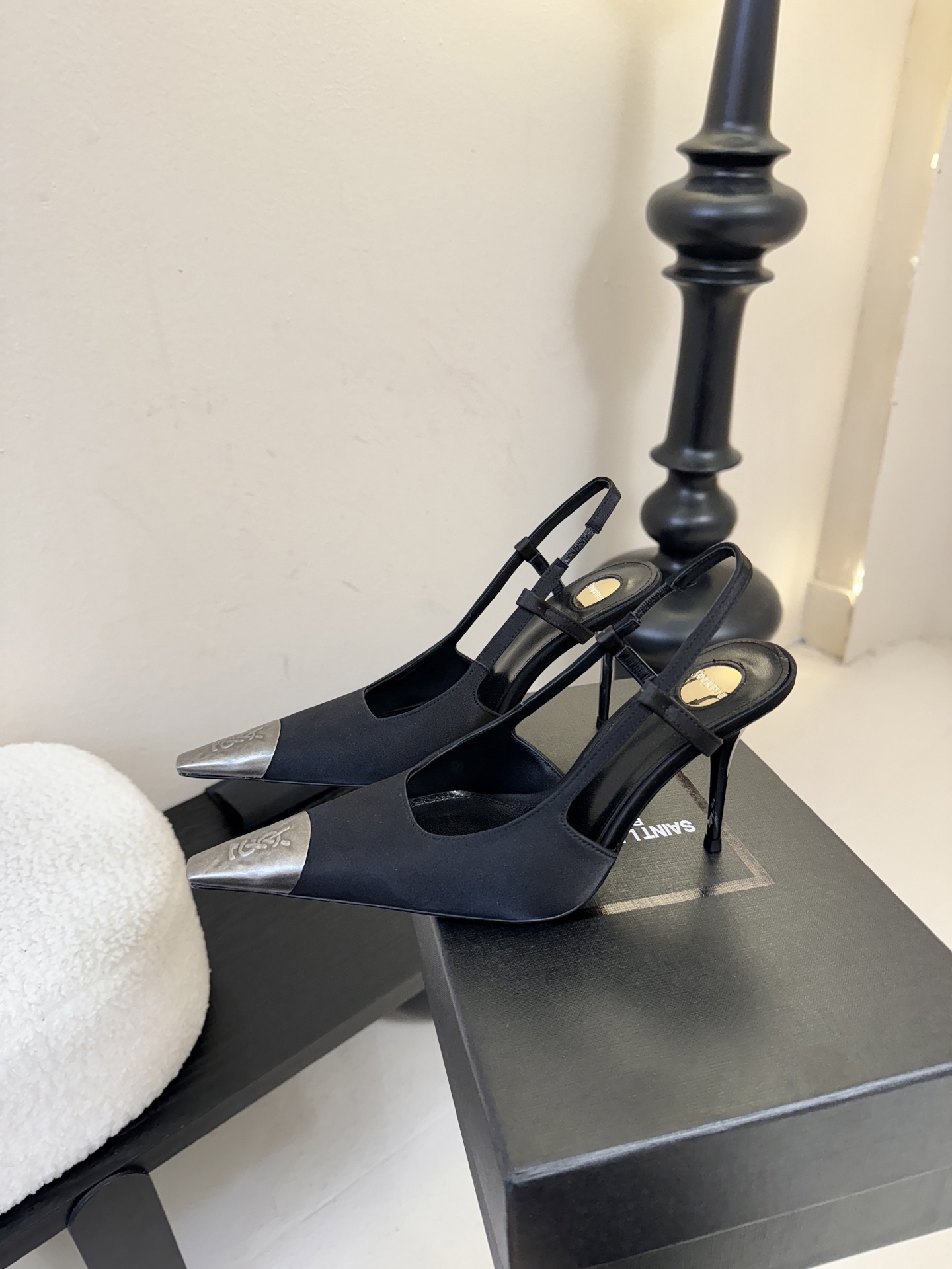 Saint Laurent / 圣罗兰Lee金属钻链条尖头高跟鞋YSL姐姐的美丽尤物高跟鞋 又是人间圣罗