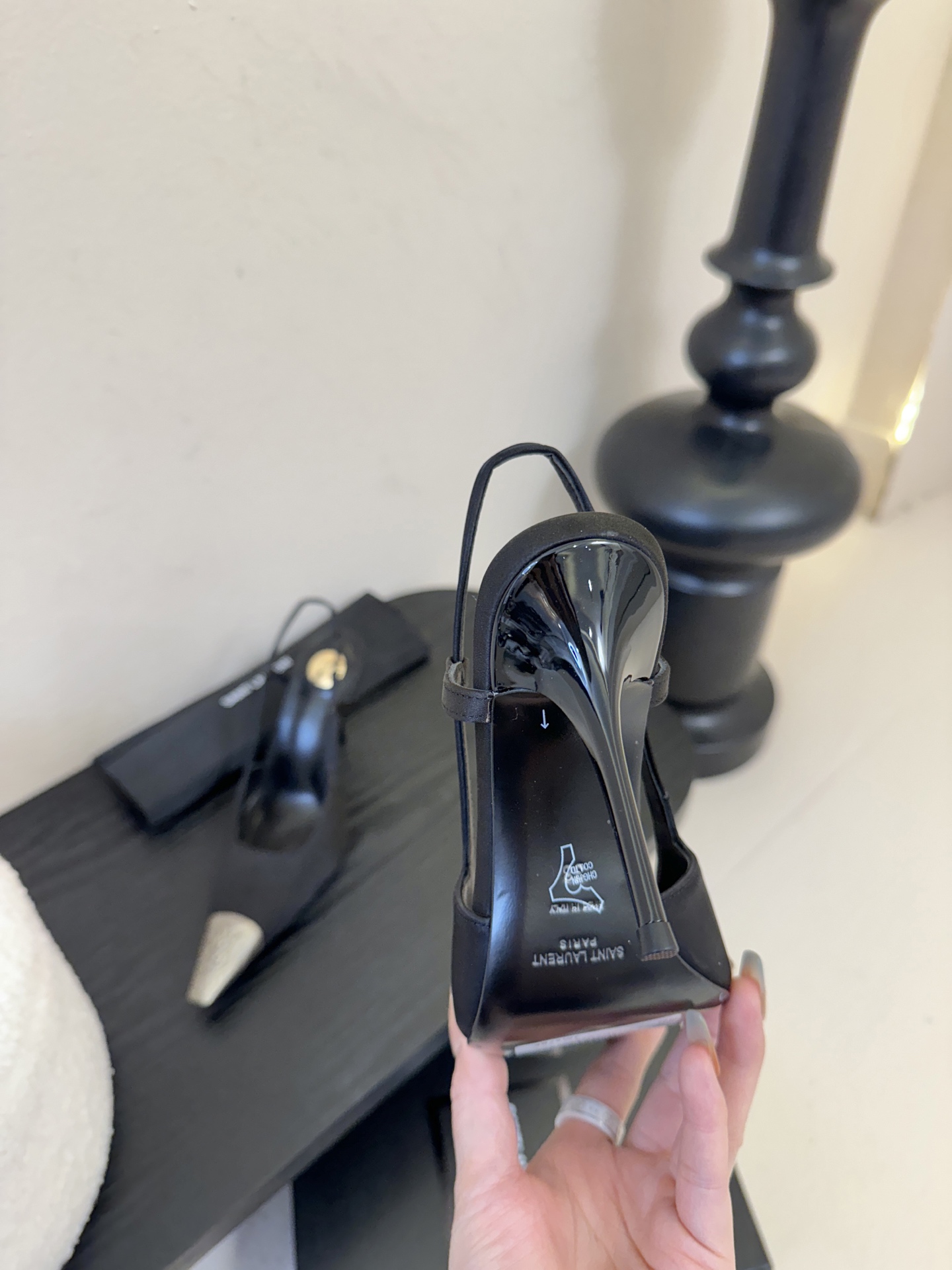 Saint Laurent / 圣罗兰Lee金属钻链条尖头高跟鞋YSL姐姐的美丽尤物高跟鞋 又是人间圣罗