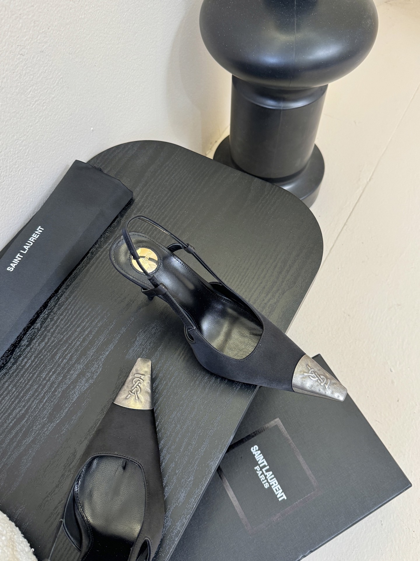 Saint Laurent / 圣罗兰Lee金属钻链条尖头高跟鞋YSL姐姐的美丽尤物高跟鞋 又是人间圣罗