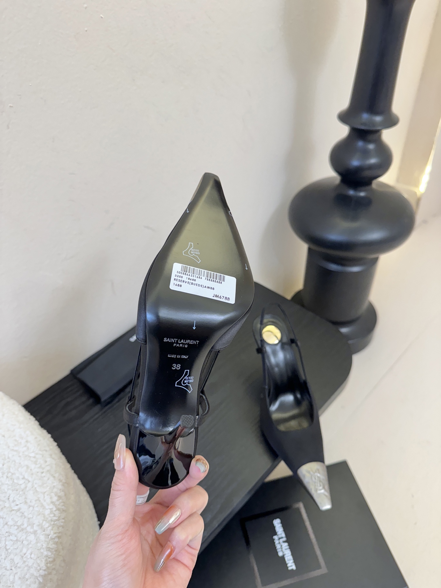 Saint Laurent / 圣罗兰Lee金属钻链条尖头高跟鞋YSL姐姐的美丽尤物高跟鞋 又是人间圣罗