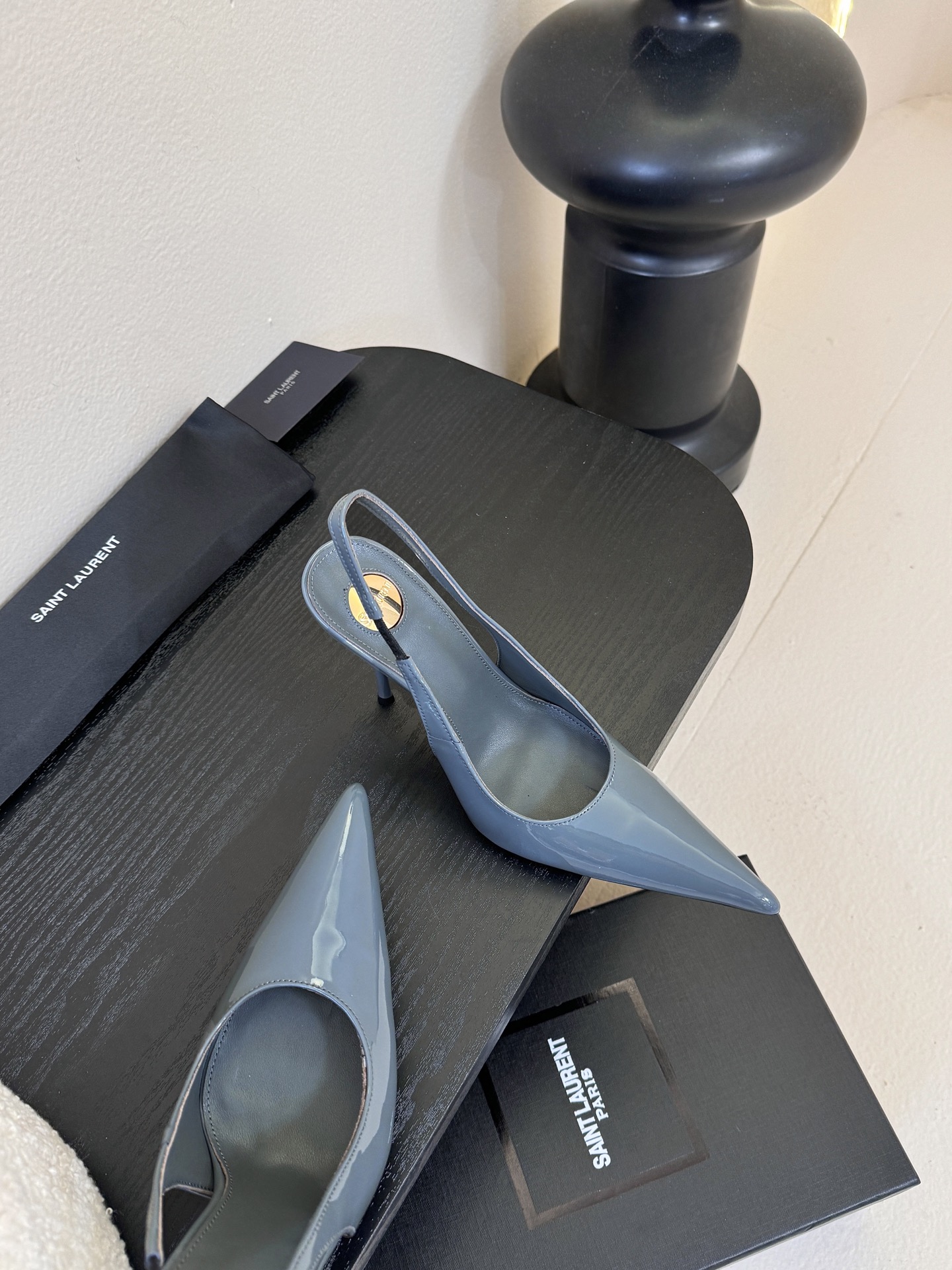 Saint Laurent / 圣罗兰Lee金属钻链条尖头高跟鞋YSL姐姐的美丽尤物高跟鞋 又是人间圣罗