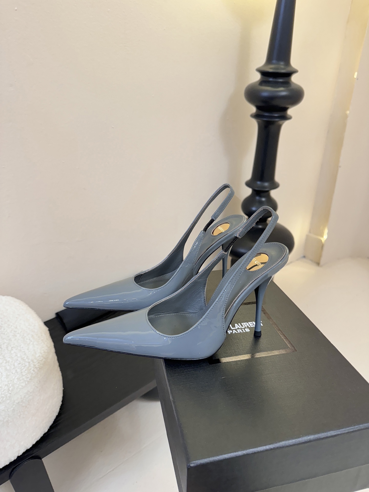 Saint Laurent / 圣罗兰Lee金属钻链条尖头高跟鞋YSL姐姐的美丽尤物高跟鞋 又是人间圣罗