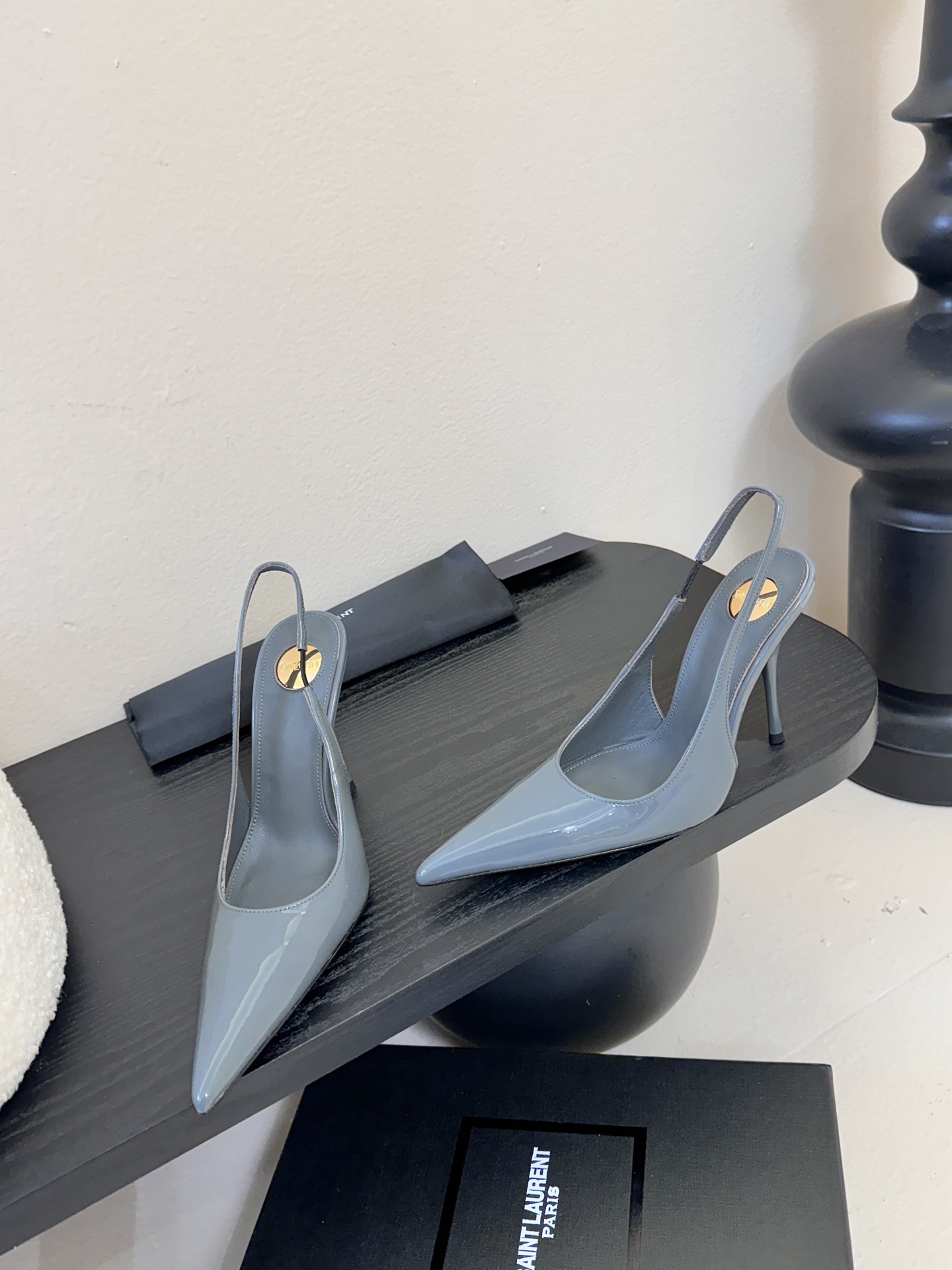 Saint Laurent / 圣罗兰Lee金属钻链条尖头高跟鞋YSL姐姐的美丽尤物高跟鞋 又是人间圣罗