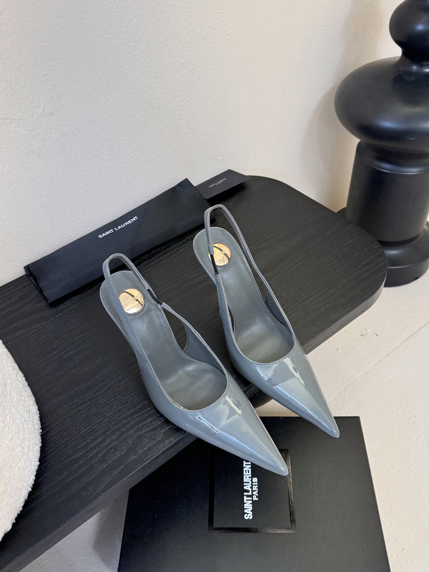 Saint Laurent / 圣罗兰Lee金属钻链条尖头高跟鞋YSL姐姐的美丽尤物高跟鞋 又是人间圣罗