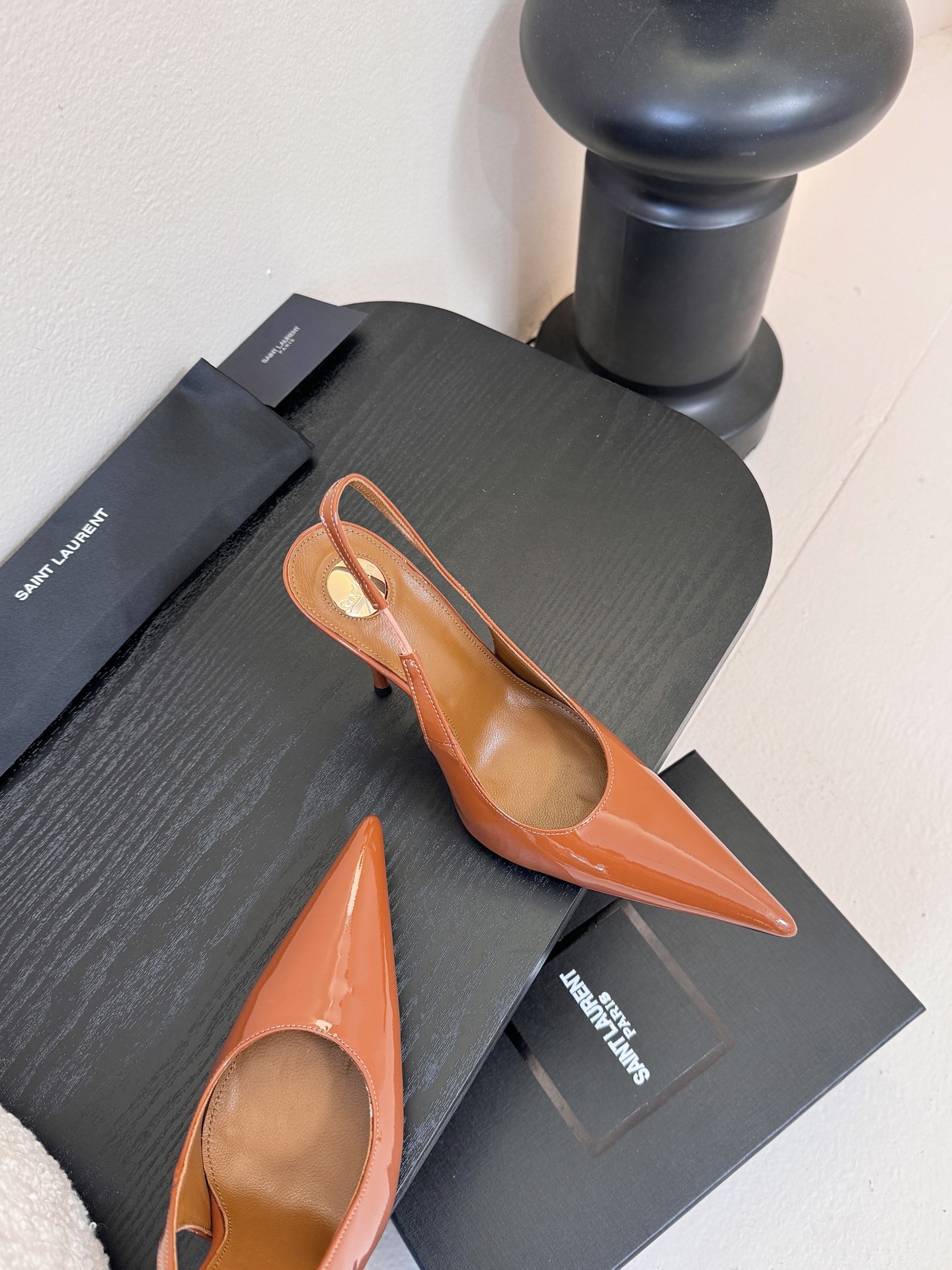 Saint Laurent / 圣罗兰Lee金属钻链条尖头高跟鞋YSL姐姐的美丽尤物高跟鞋 又是人间圣罗