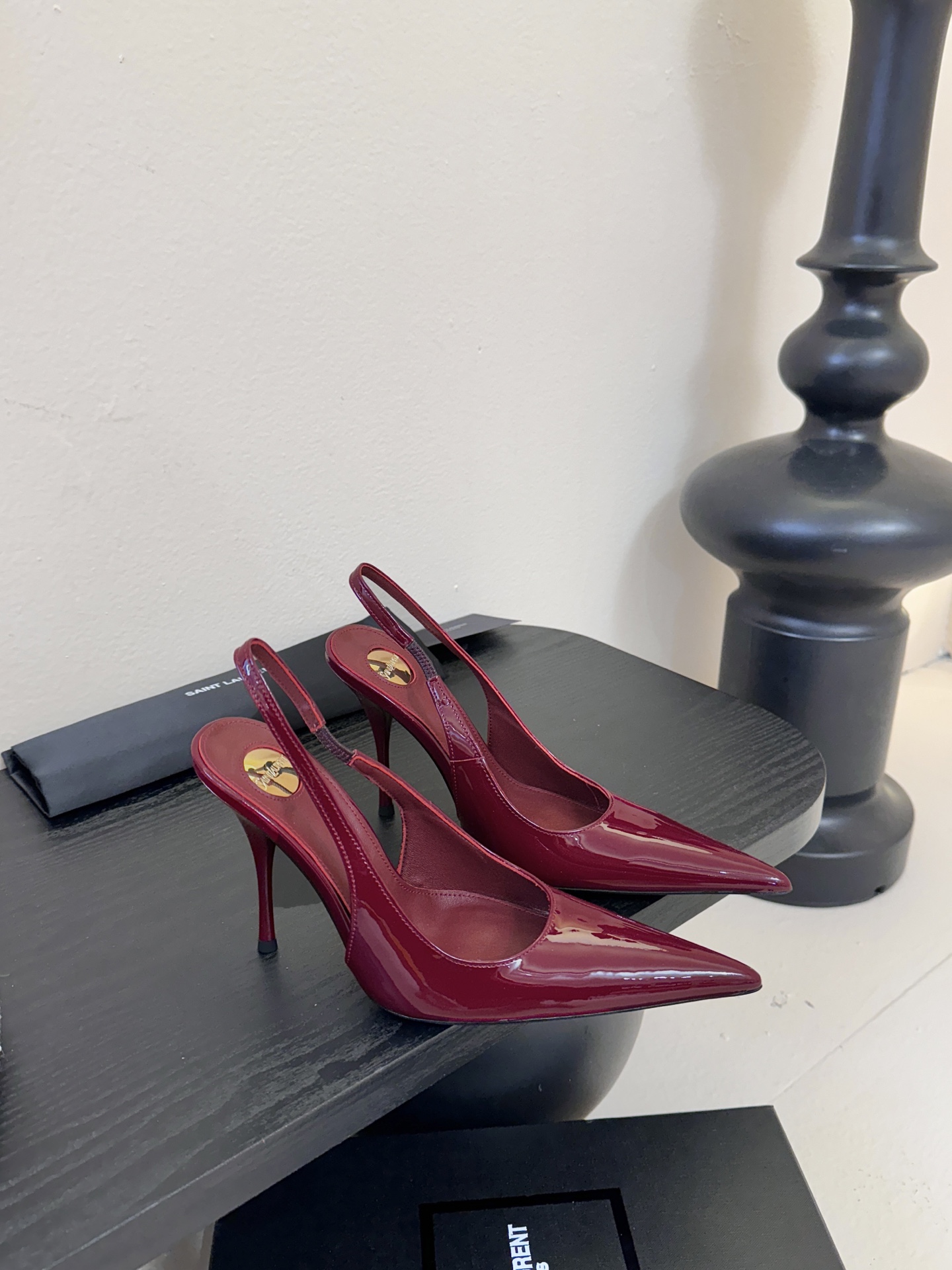 Saint Laurent / 圣罗兰Lee金属钻链条尖头高跟鞋YSL姐姐的美丽尤物高跟鞋 又是人间圣罗