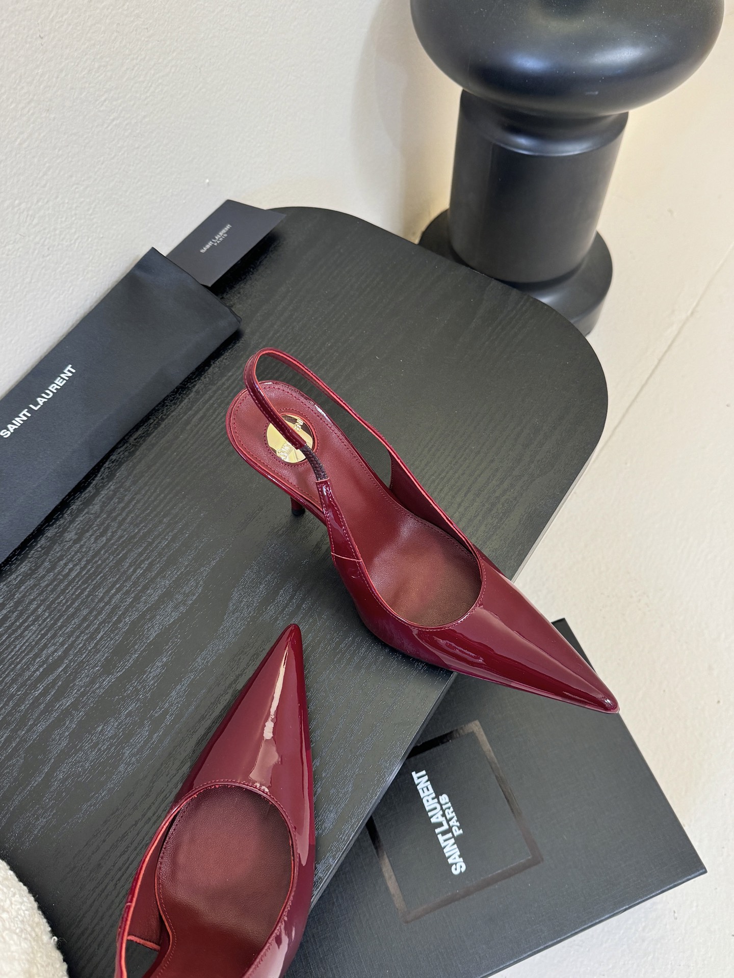 Saint Laurent / 圣罗兰Lee金属钻链条尖头高跟鞋YSL姐姐的美丽尤物高跟鞋 又是人间圣罗