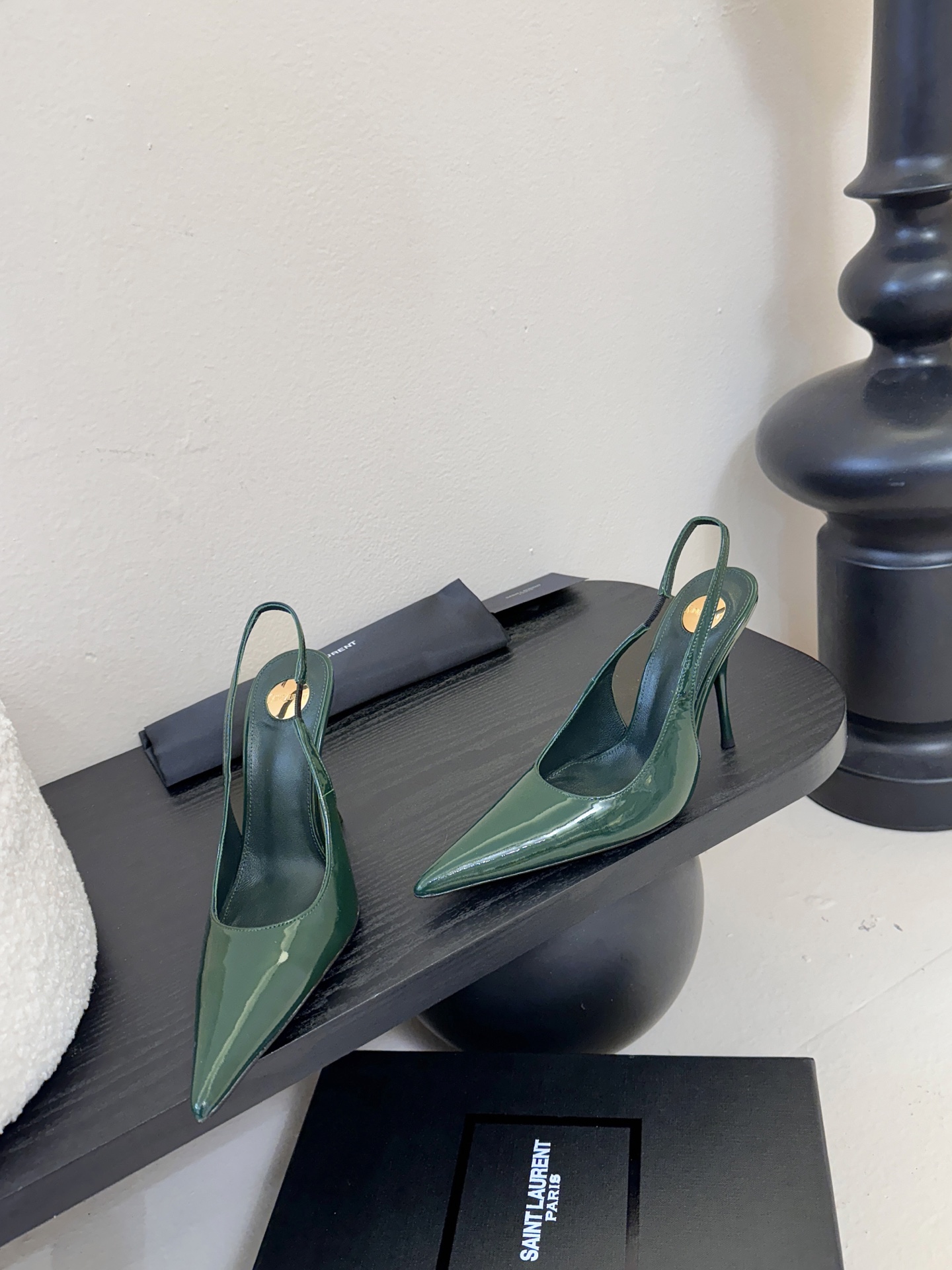 Saint Laurent / 圣罗兰Lee金属钻链条尖头高跟鞋YSL姐姐的美丽尤物高跟鞋 又是人间圣罗