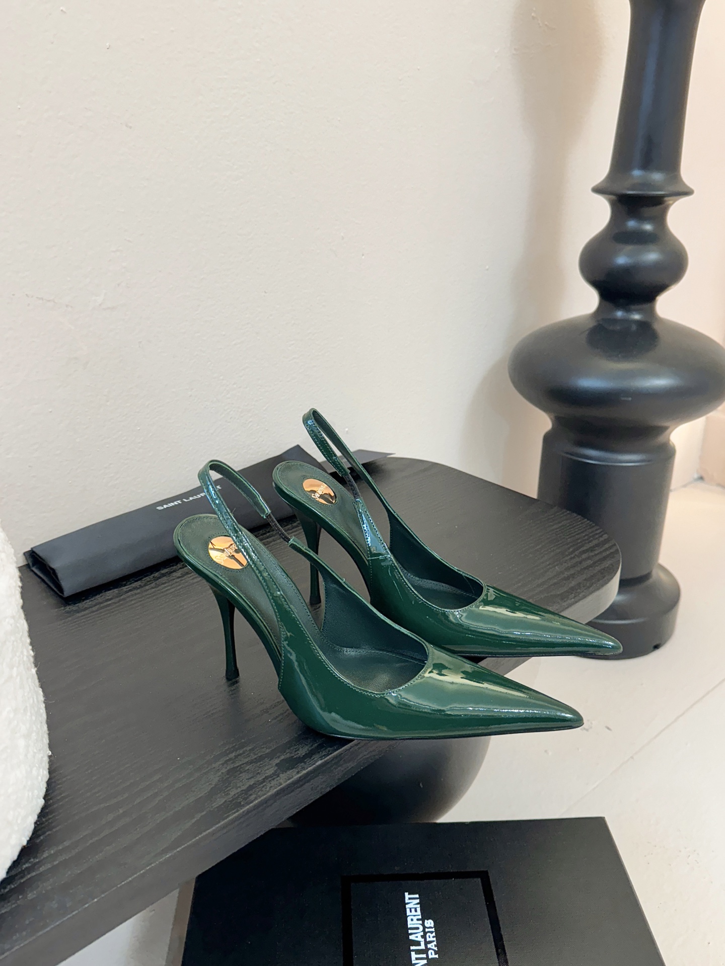 Saint Laurent / 圣罗兰Lee金属钻链条尖头高跟鞋YSL姐姐的美丽尤物高跟鞋 又是人间圣罗