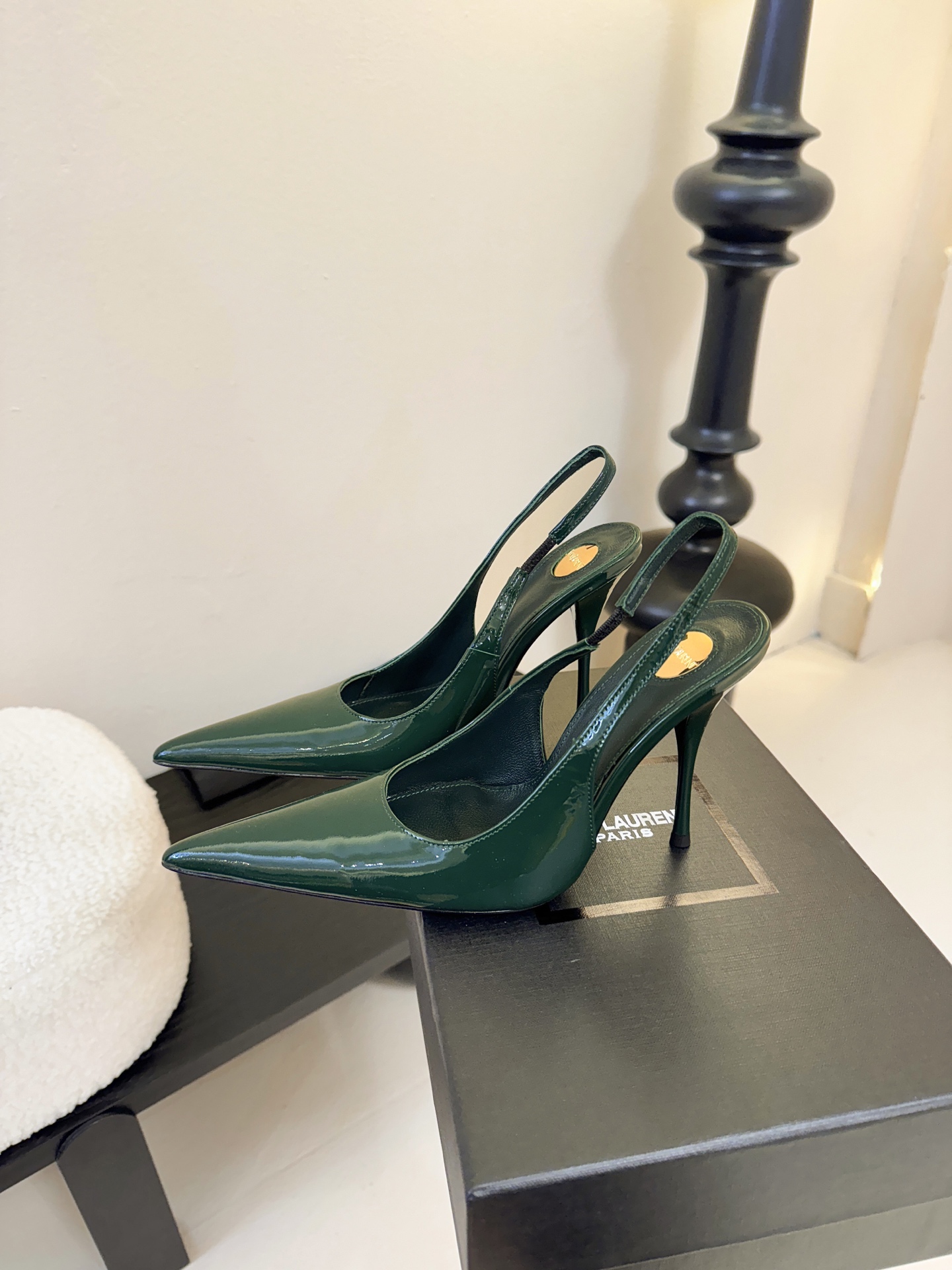 Saint Laurent / 圣罗兰Lee金属钻链条尖头高跟鞋YSL姐姐的美丽尤物高跟鞋 又是人间圣罗