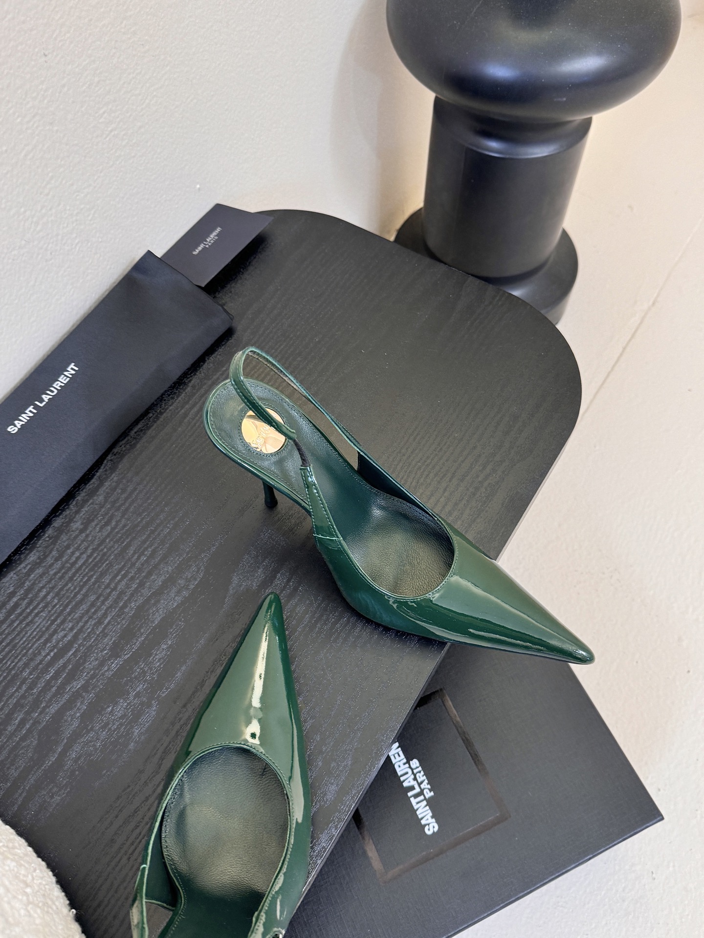 Saint Laurent / 圣罗兰Lee金属钻链条尖头高跟鞋YSL姐姐的美丽尤物高跟鞋 又是人间圣罗