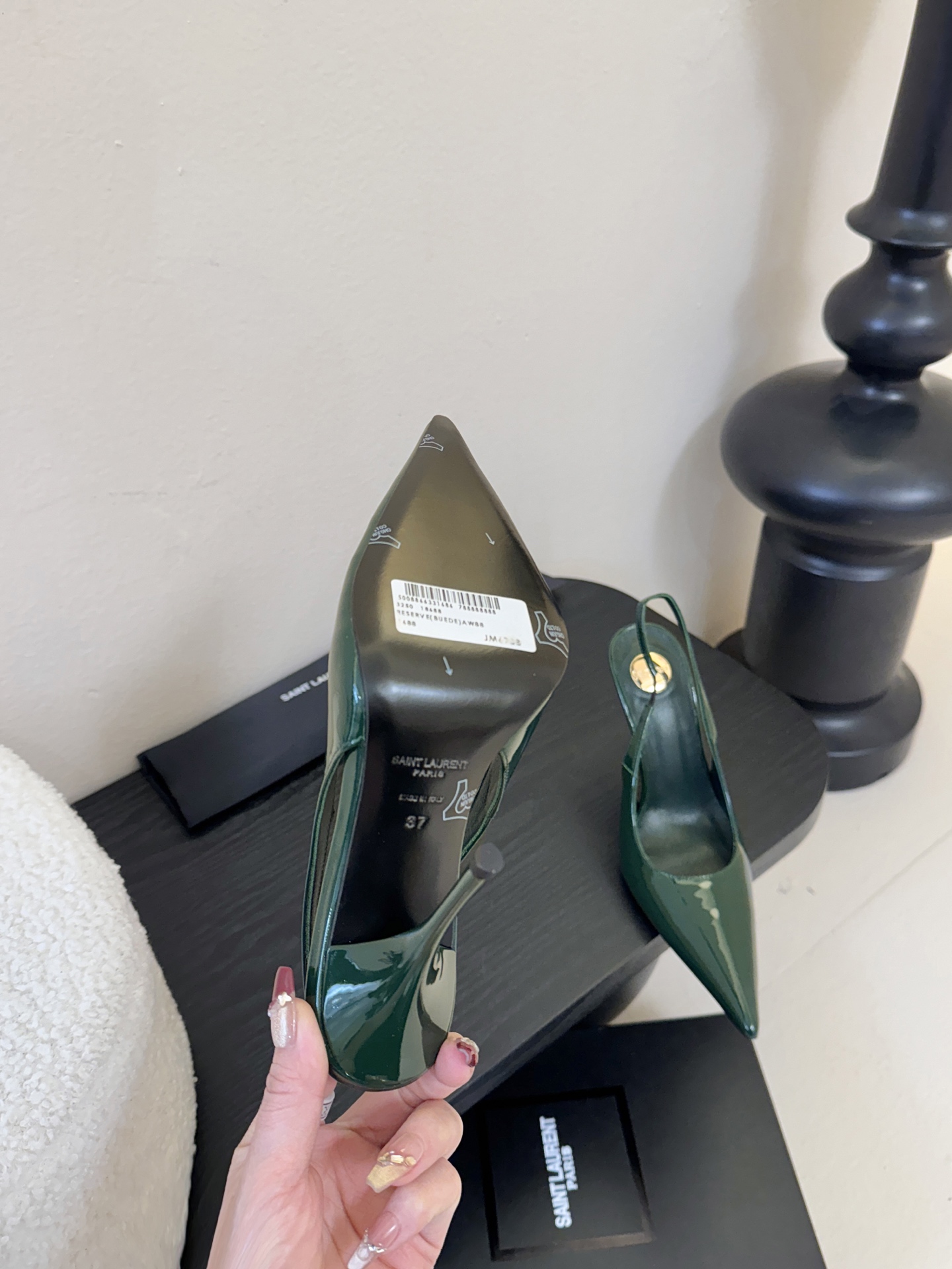 Saint Laurent / 圣罗兰Lee金属钻链条尖头高跟鞋YSL姐姐的美丽尤物高跟鞋 又是人间圣罗