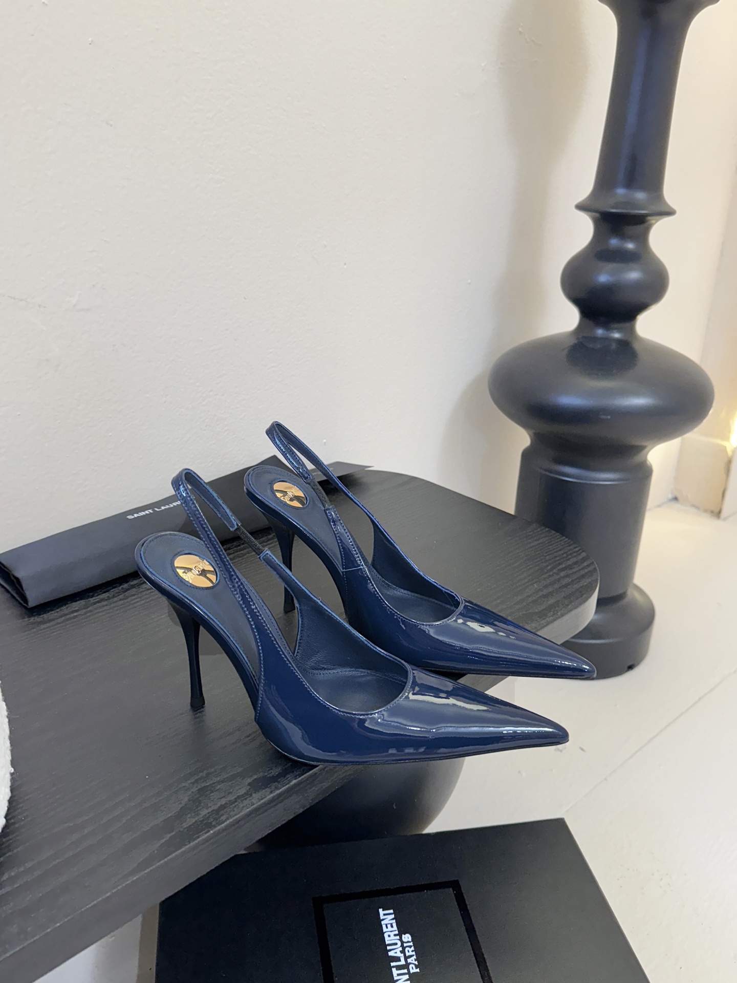 Saint Laurent / 圣罗兰Lee金属钻链条尖头高跟鞋YSL姐姐的美丽尤物高跟鞋 又是人间圣罗