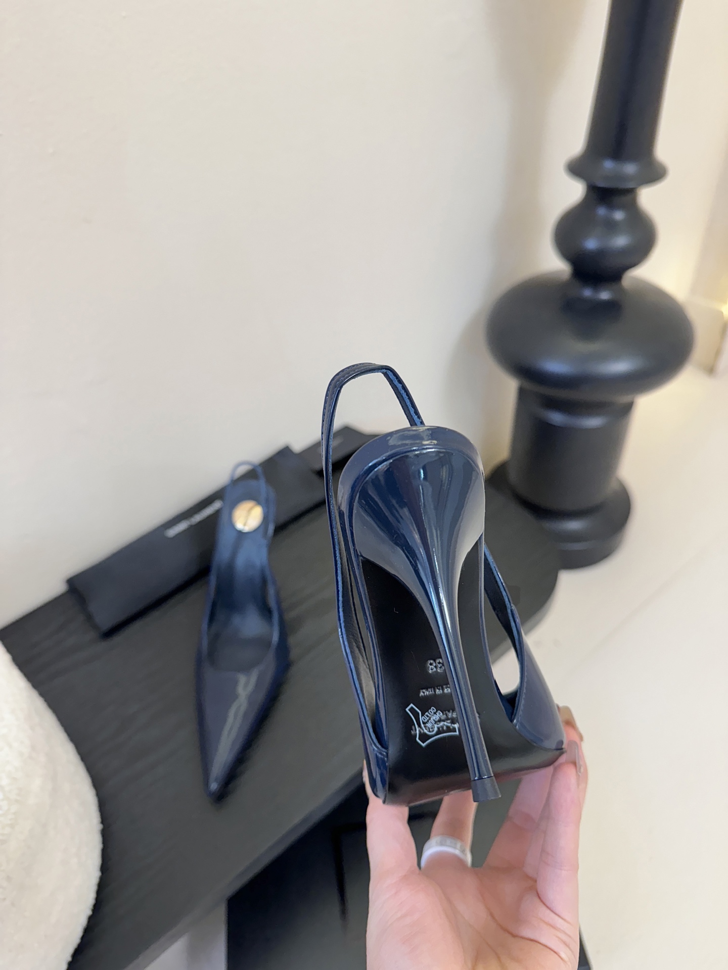 Saint Laurent / 圣罗兰Lee金属钻链条尖头高跟鞋YSL姐姐的美丽尤物高跟鞋 又是人间圣罗