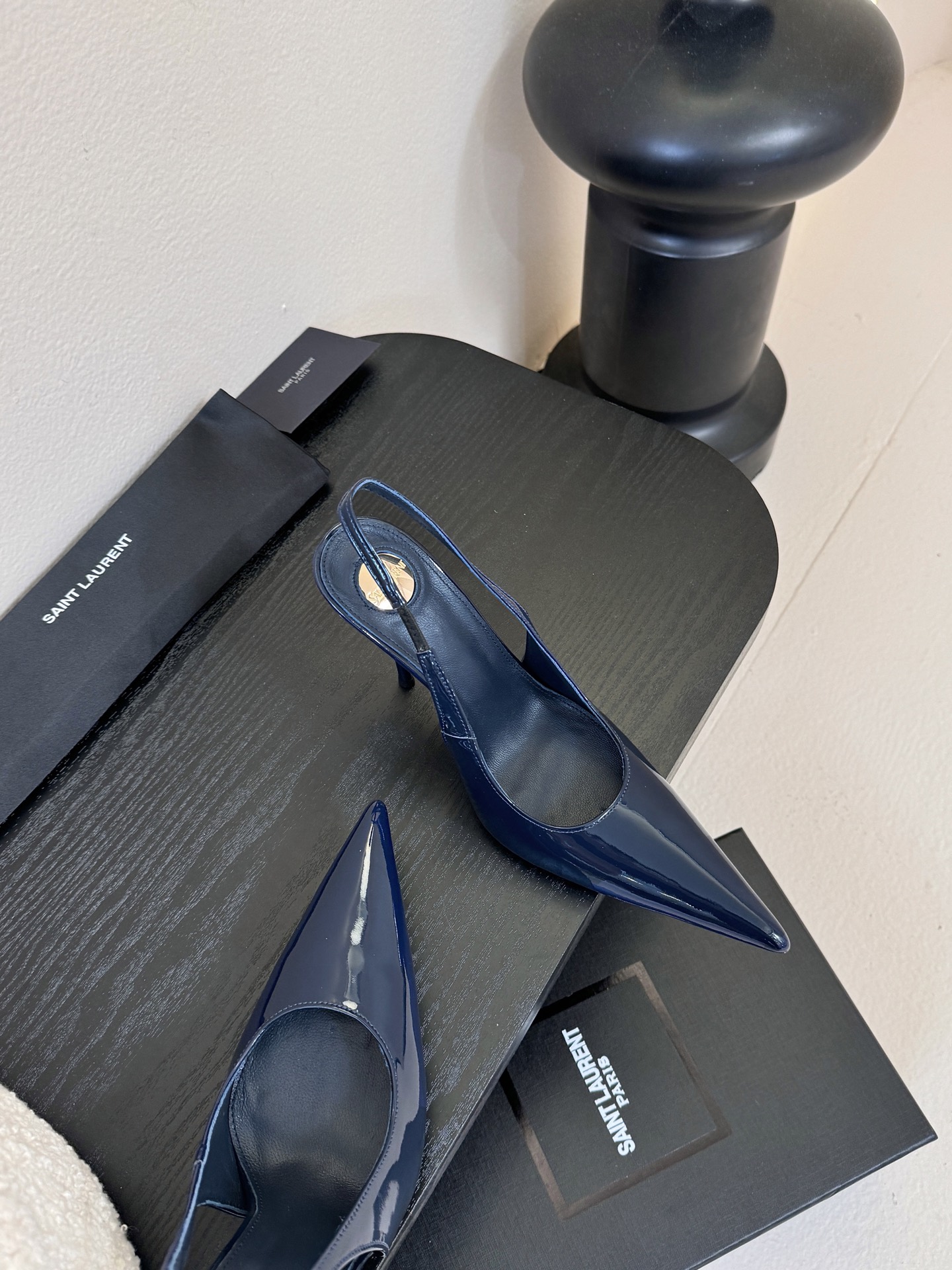 Saint Laurent / 圣罗兰Lee金属钻链条尖头高跟鞋YSL姐姐的美丽尤物高跟鞋 又是人间圣罗