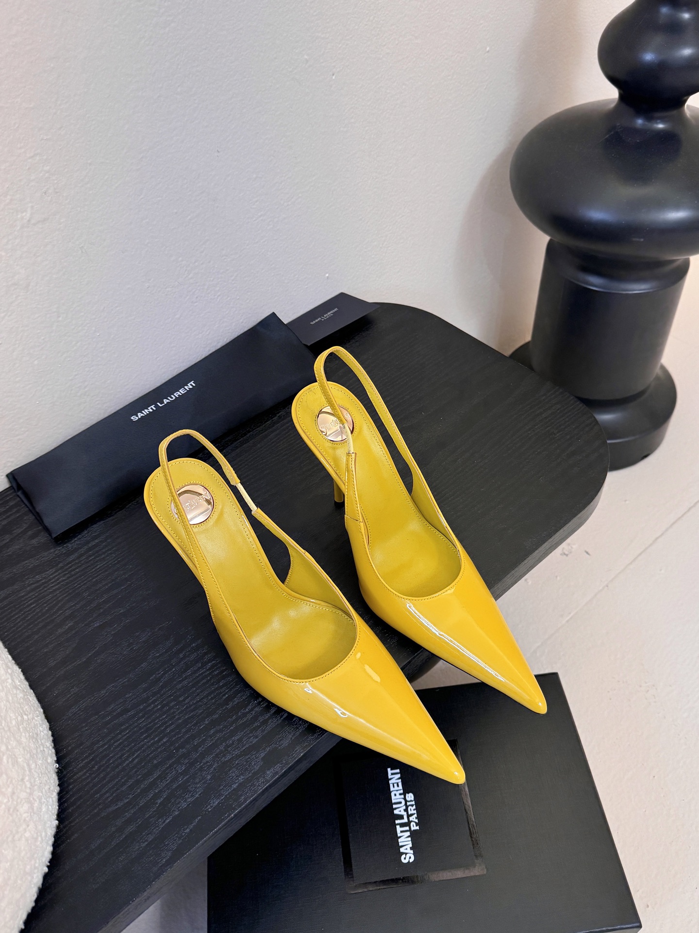 Saint Laurent / 圣罗兰Lee金属钻链条尖头高跟鞋YSL姐姐的美丽尤物高跟鞋 又是人间圣罗