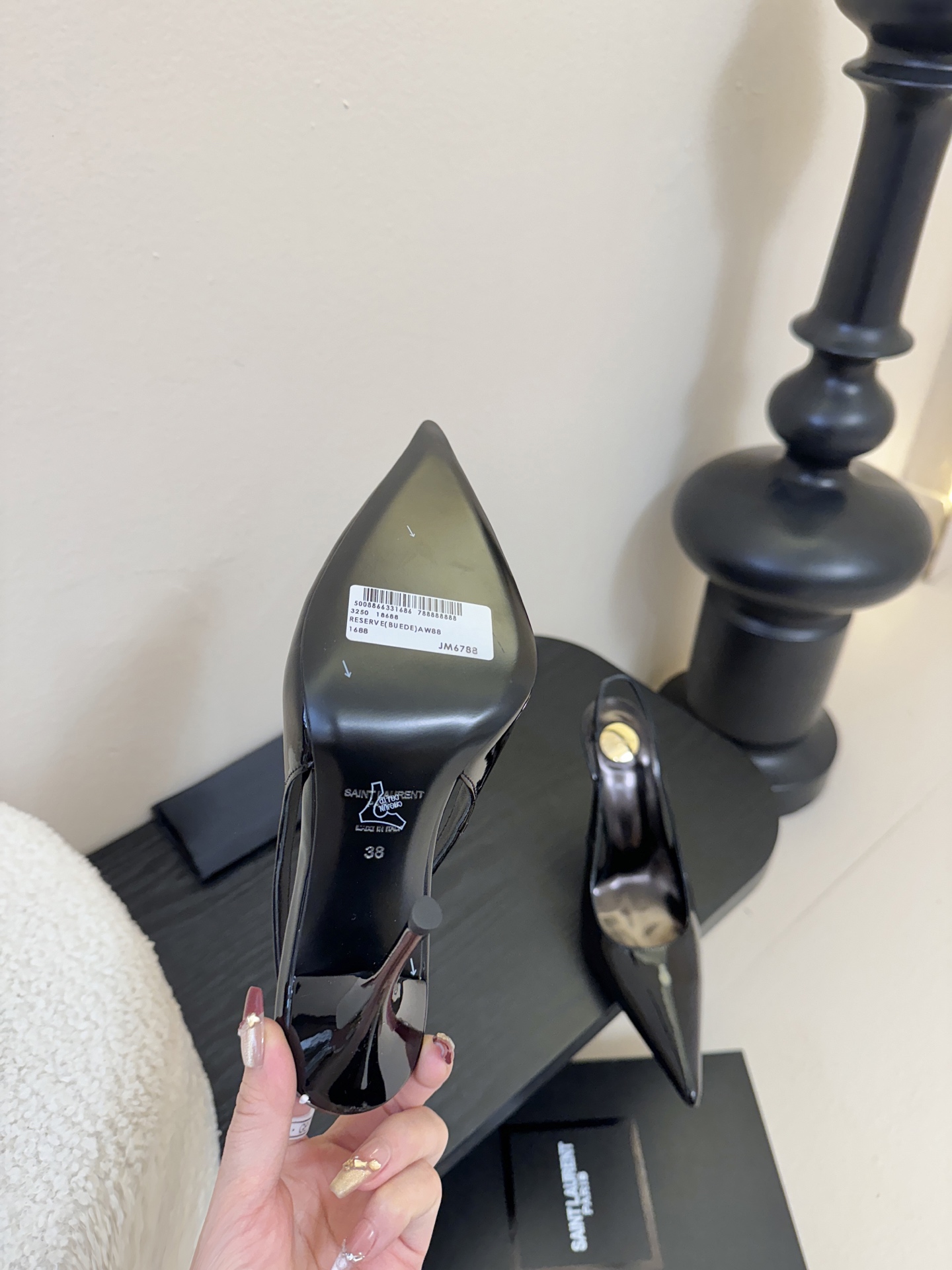 Saint Laurent / 圣罗兰Lee金属钻链条尖头高跟鞋YSL姐姐的美丽尤物高跟鞋 又是人间圣罗