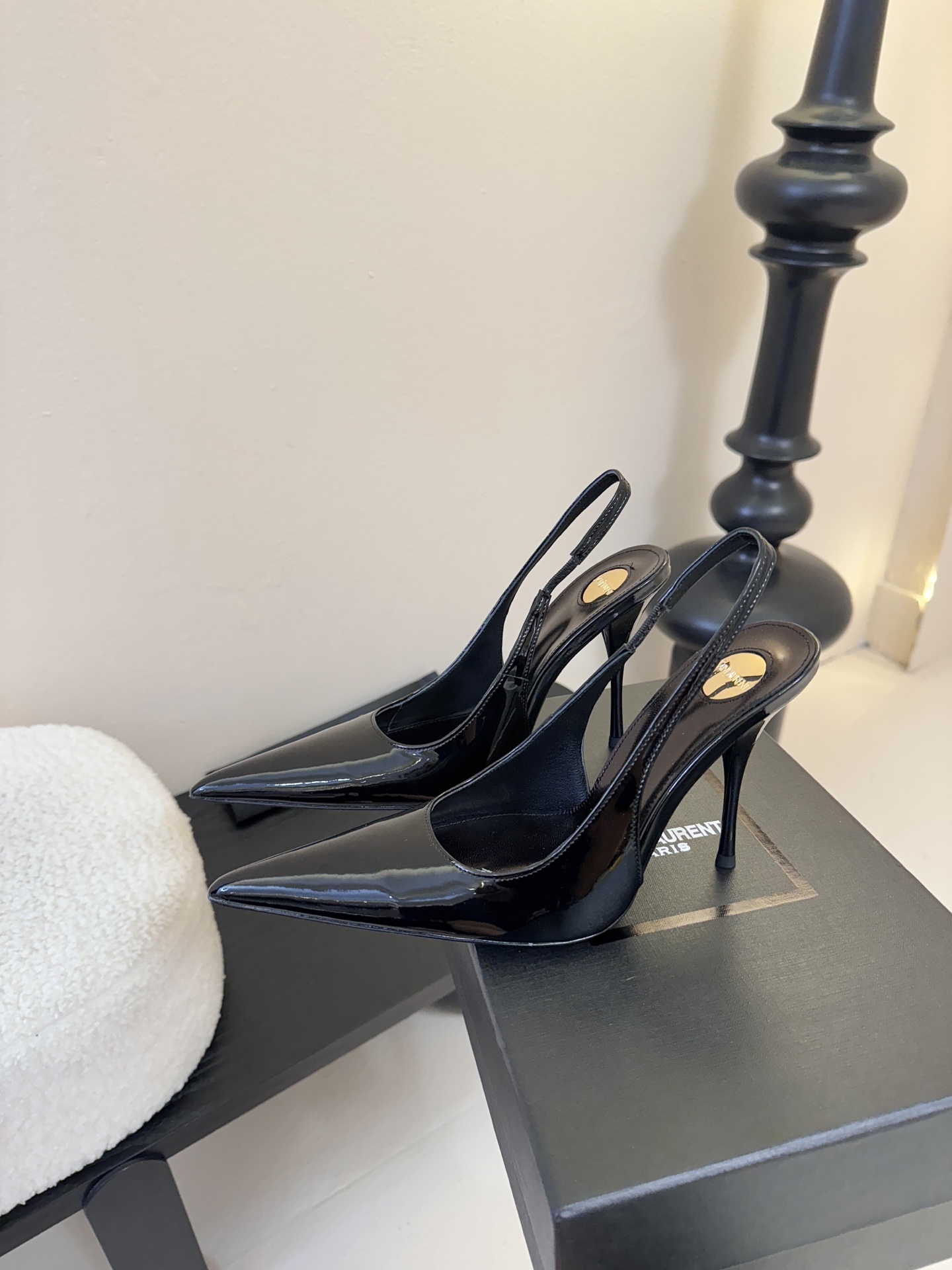 Saint Laurent / 圣罗兰Lee金属钻链条尖头高跟鞋YSL姐姐的美丽尤物高跟鞋 又是人间圣罗