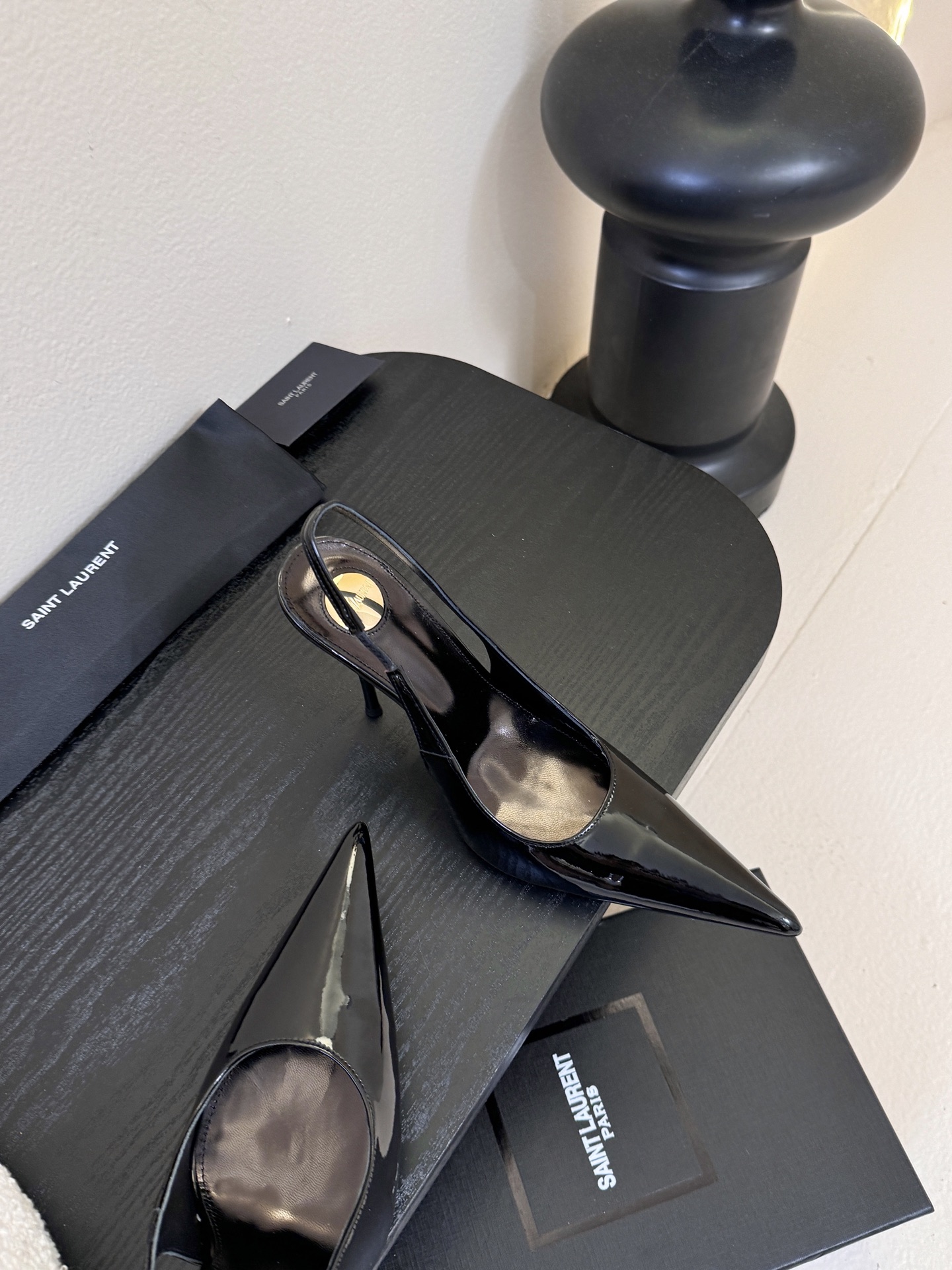 Saint Laurent / 圣罗兰Lee金属钻链条尖头高跟鞋YSL姐姐的美丽尤物高跟鞋 又是人间圣罗